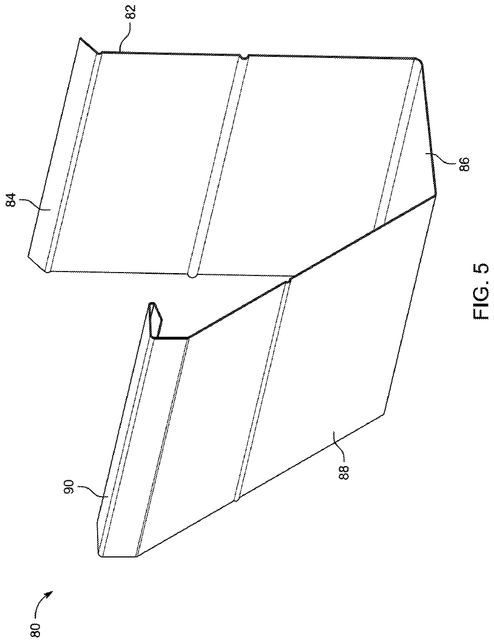 Patent US12134898 Figure 8 – Rear receivers for use with systems and methods for modular platforms for gutter guard systems with interchangeable components