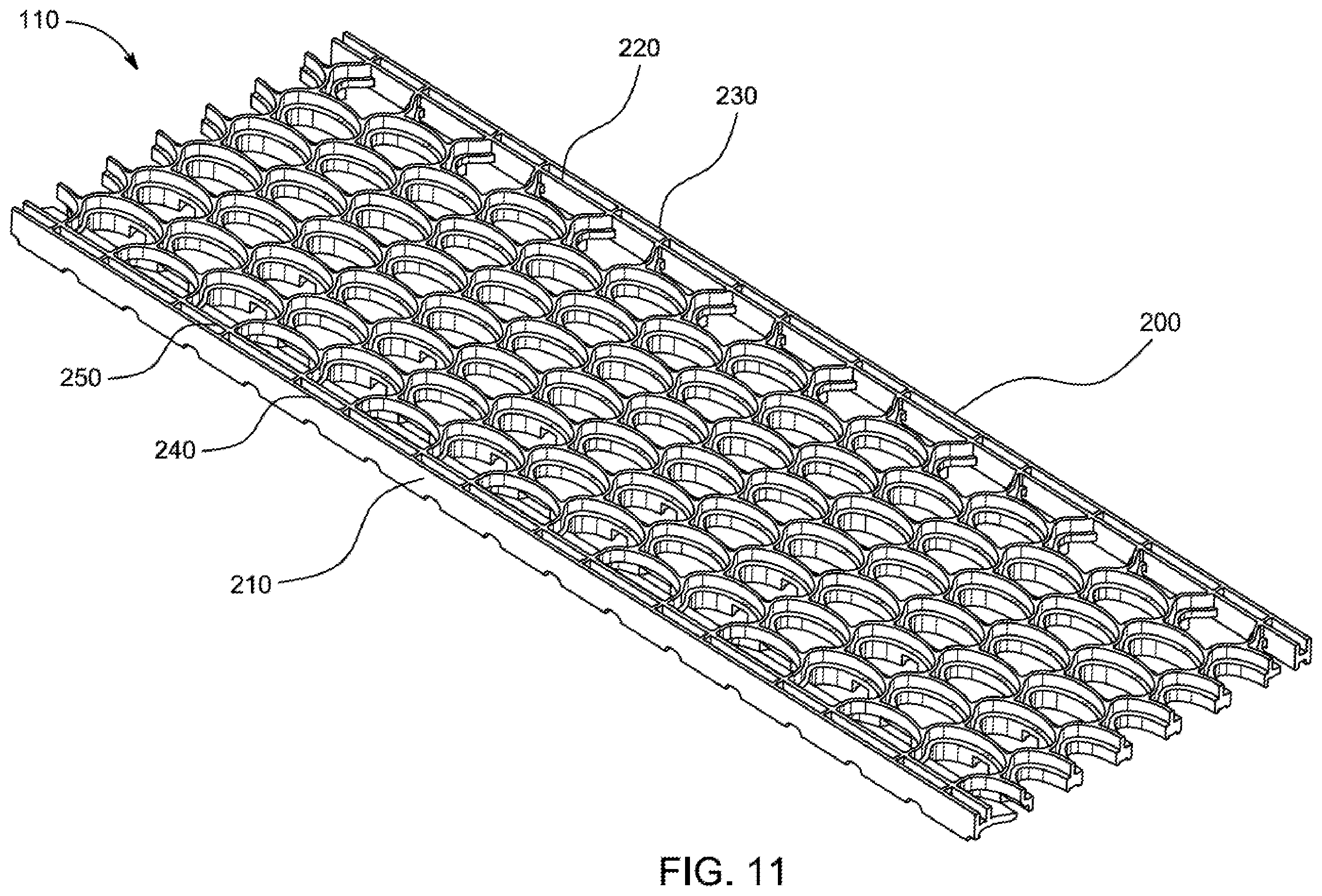 Patent US12134898 Figure 14 – Rear receivers for use with systems and methods for modular platforms for gutter guard systems with interchangeable components