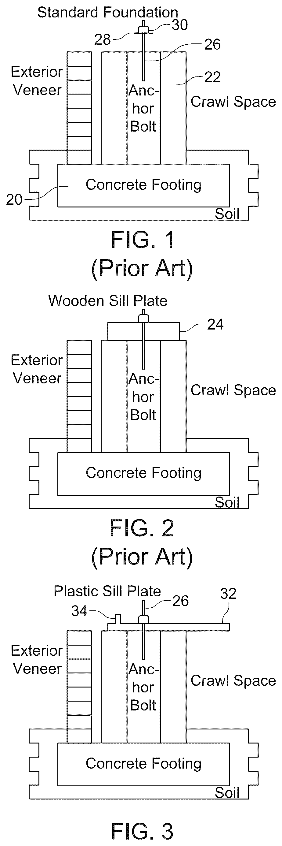 Patent US12134899 Figure 1 – Rigid foam, continuous raised floor structure without wooden supports