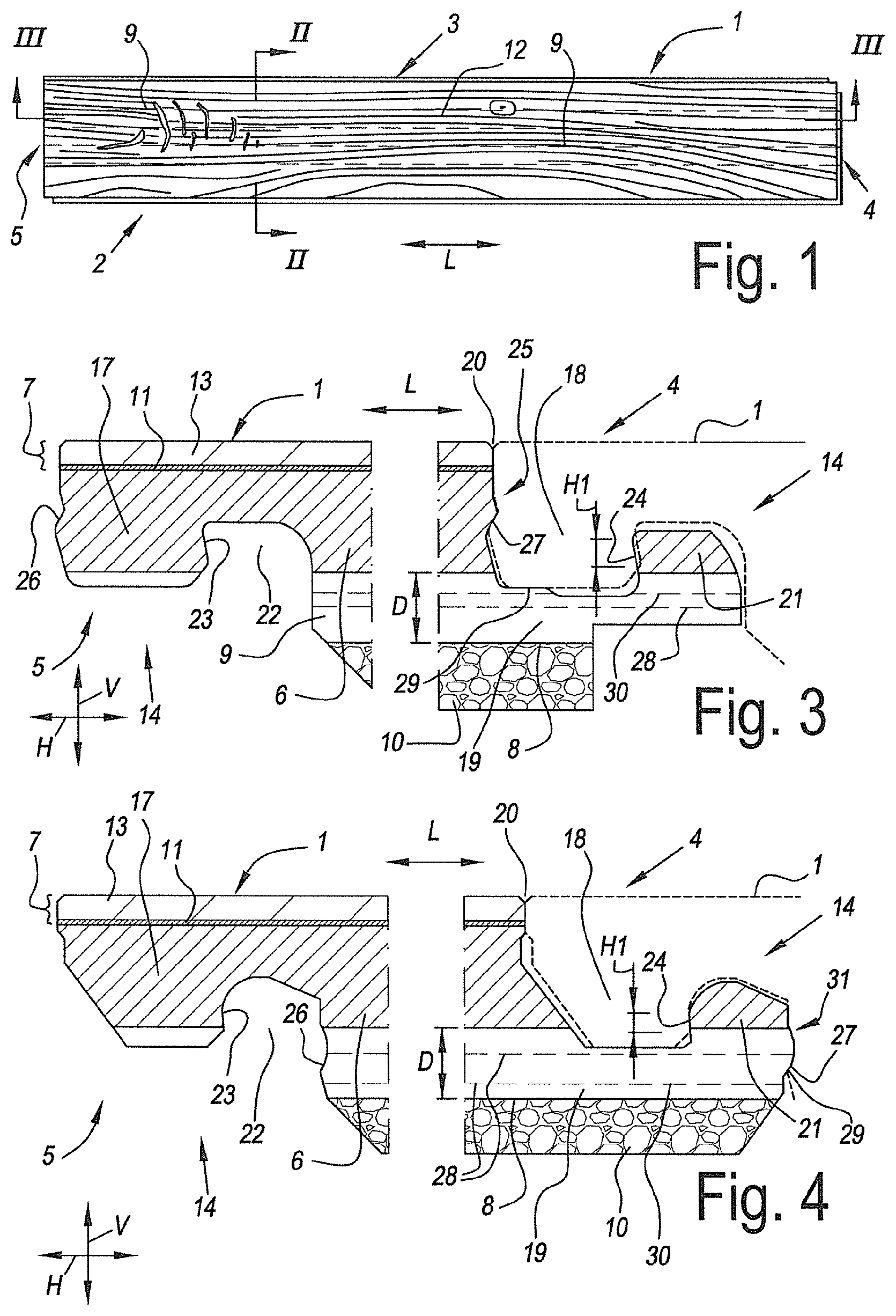 Patent US12134900 — Floor panel and method for manufacturing the same — Figure 1