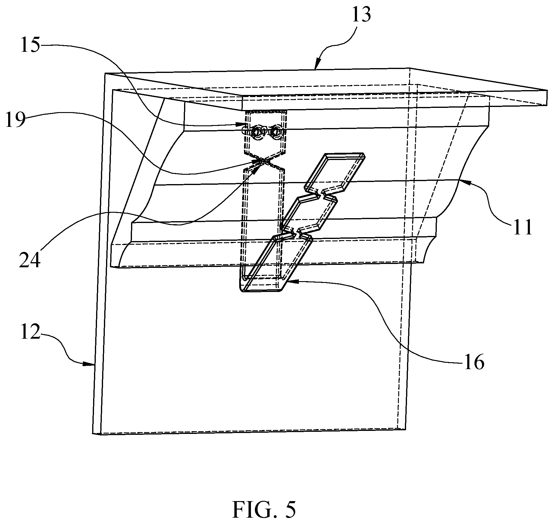 Patent US12134902 Figure 5 – Crown molding support hanger