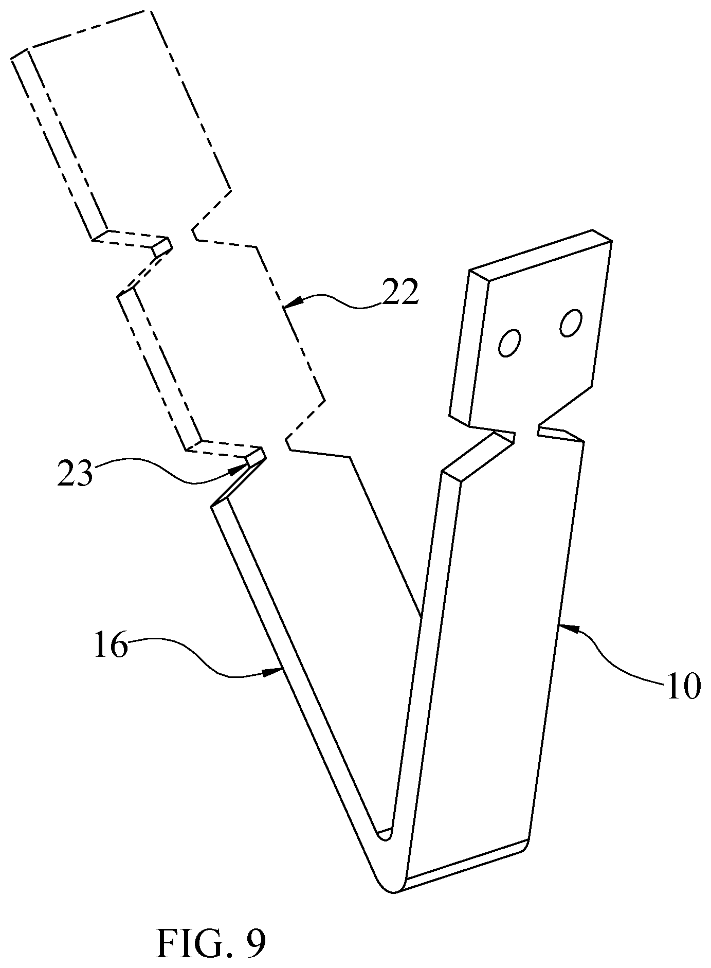 Patent US12134902 Figure 9 – Crown molding support hanger