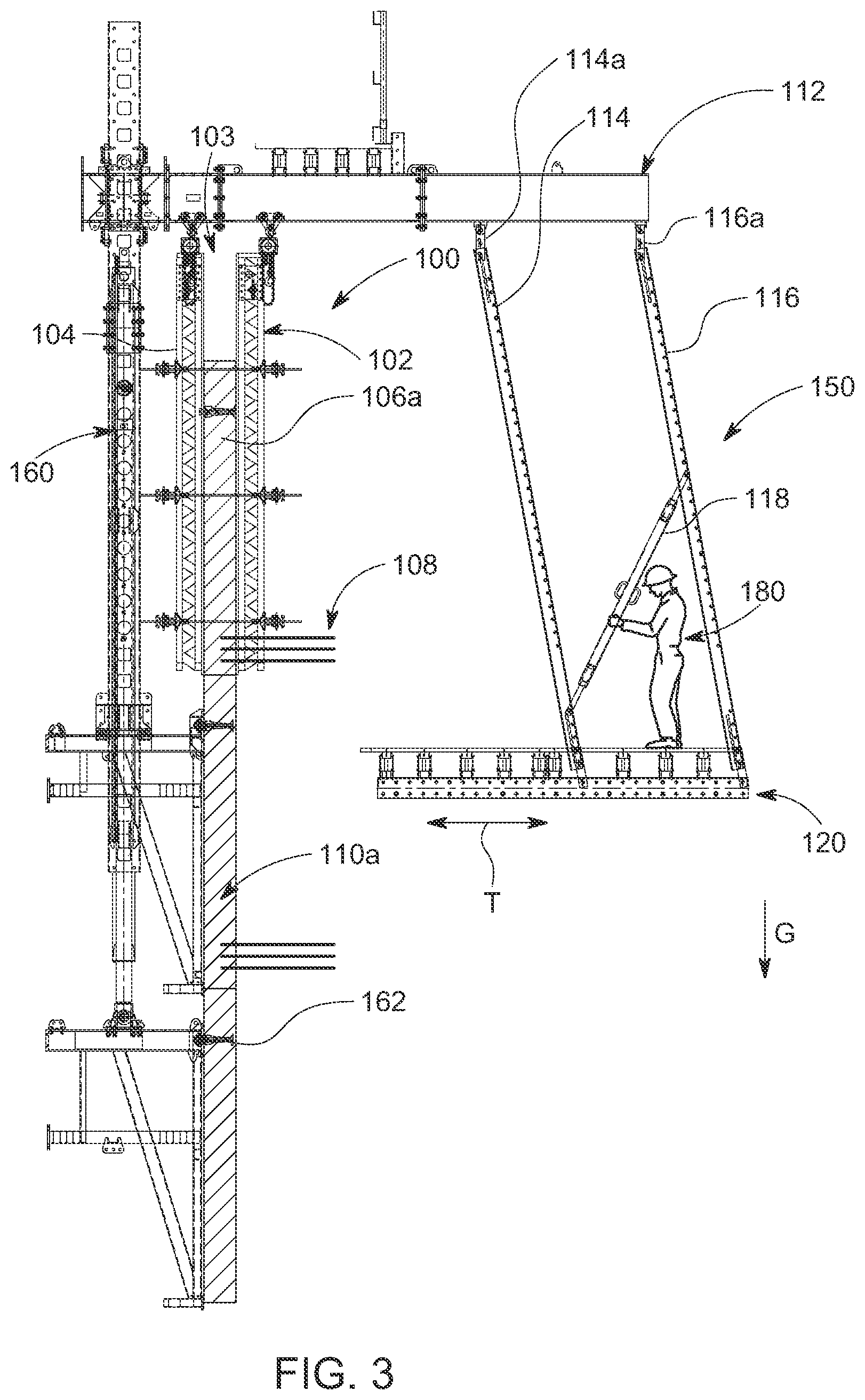 Patent US12134903 Figure 4 – Suspended translating platform