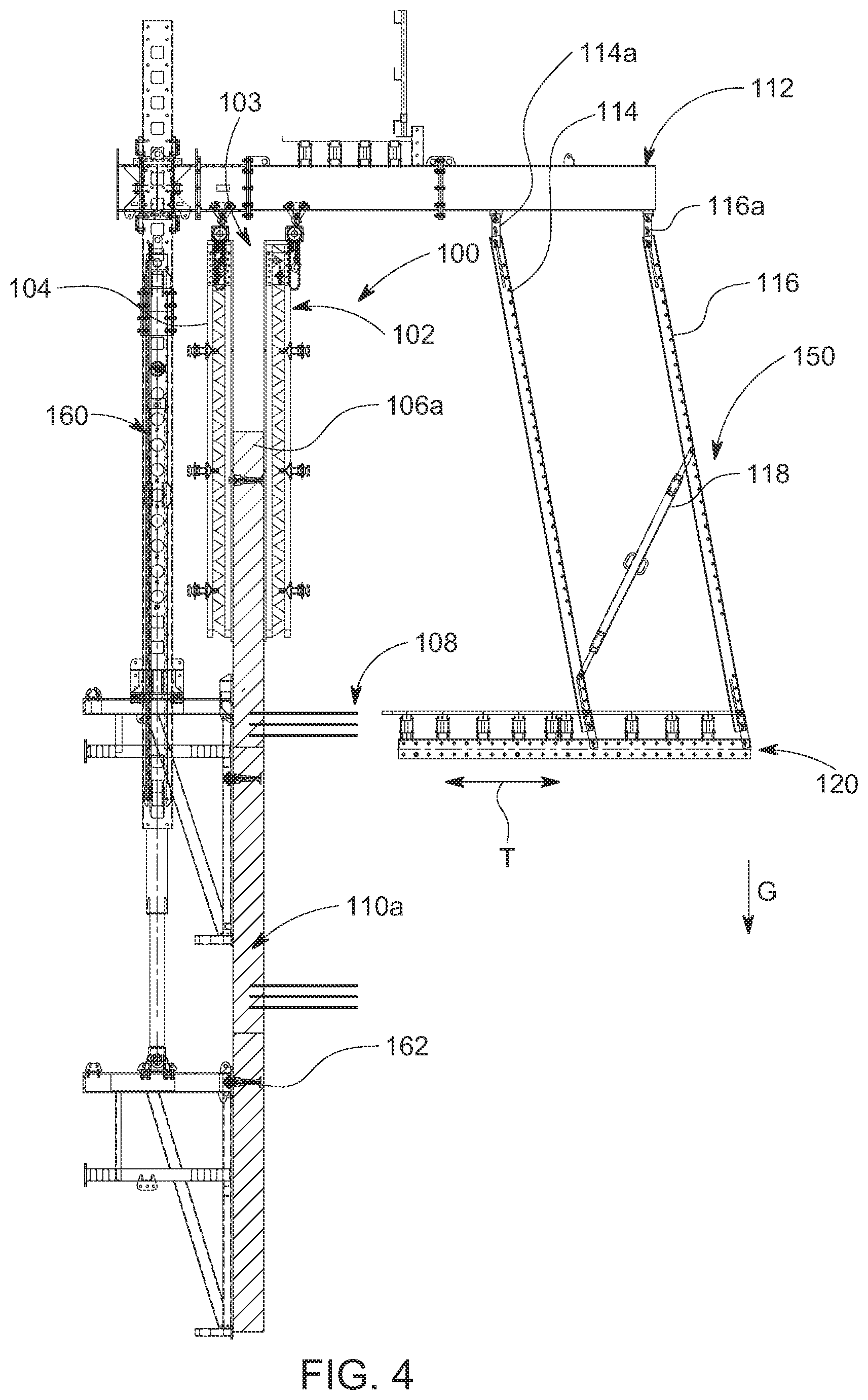 Patent US12134903 Figure 5 – Suspended translating platform