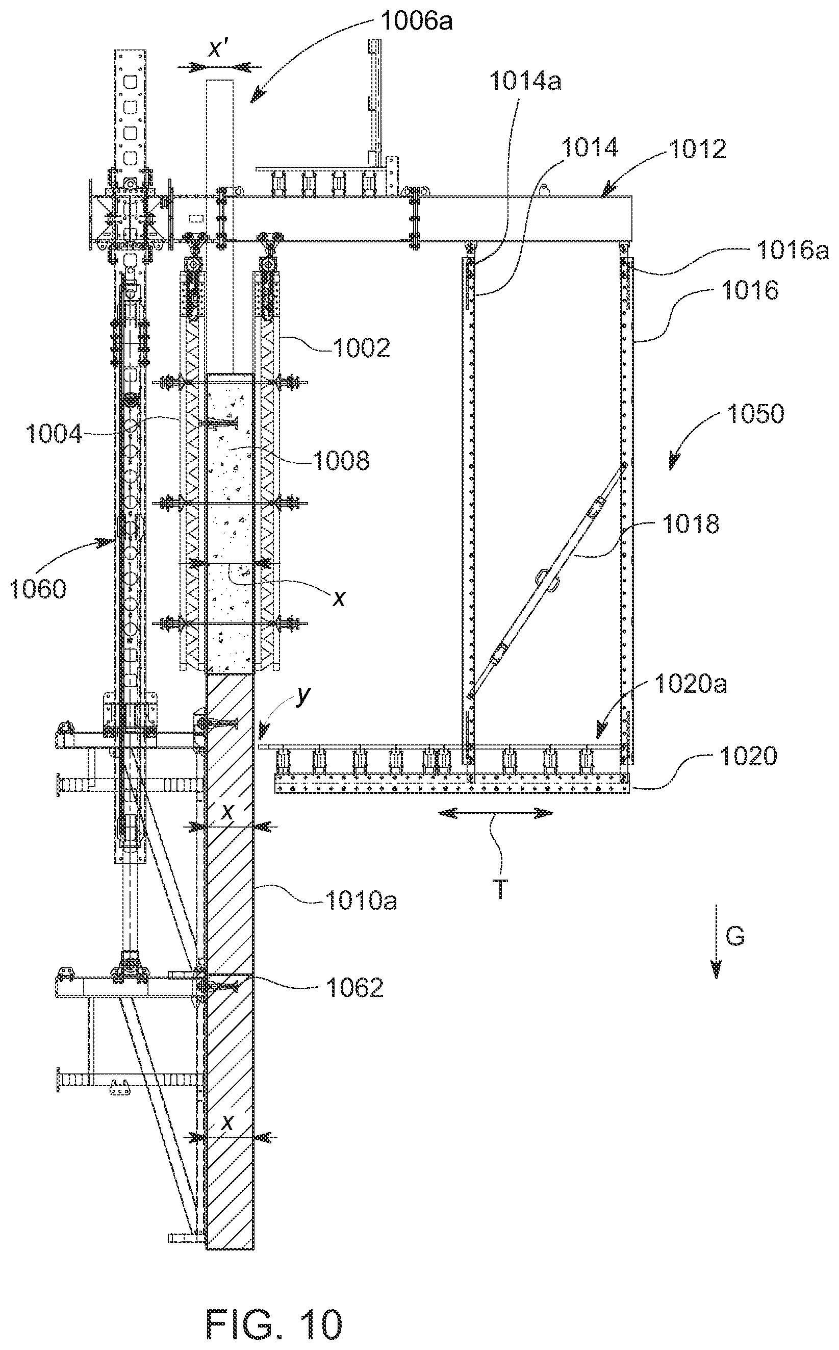 Patent US12134903 Figure 11 – Suspended translating platform