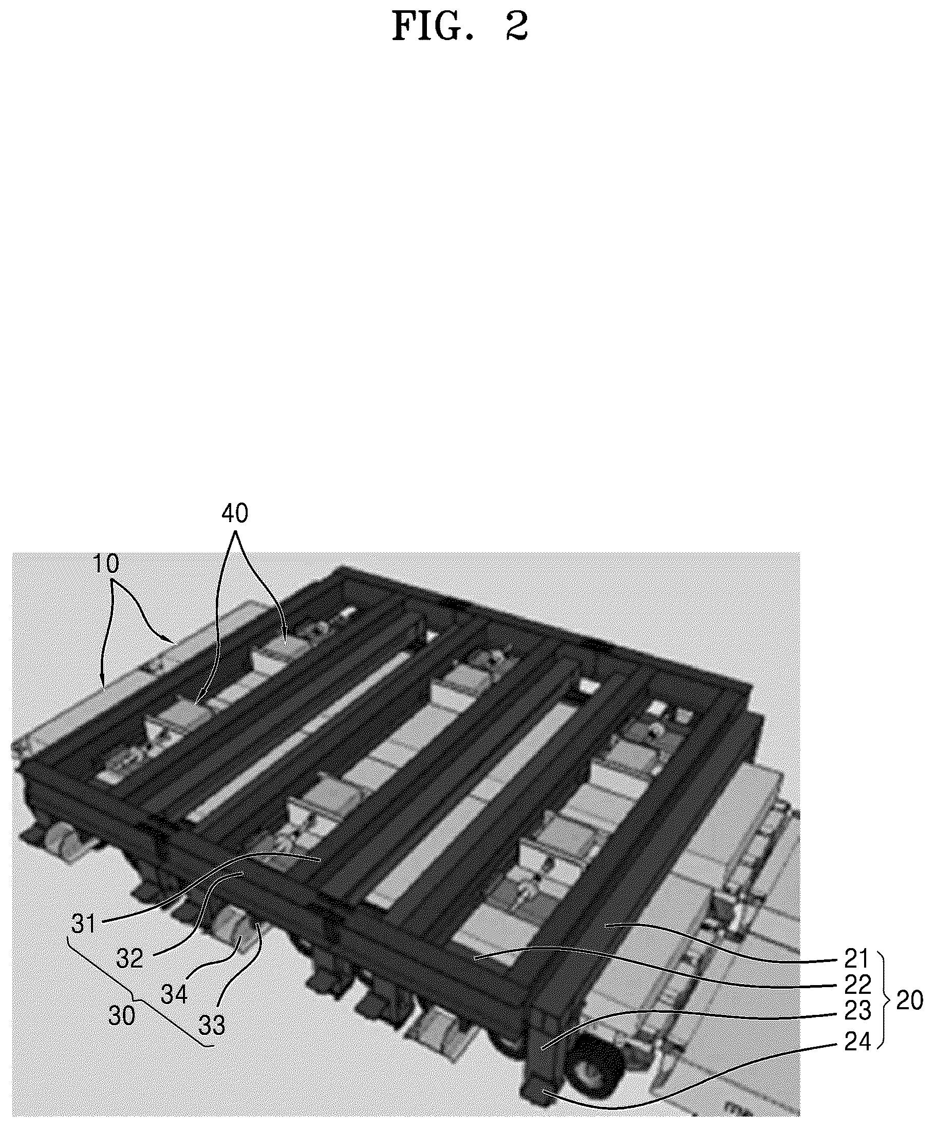 Patent US12134906 Figure 2 – Load dispersion-type indoor lifting apparatus for prefabricated steel structure and method of installing prefabricated steel structure by using same