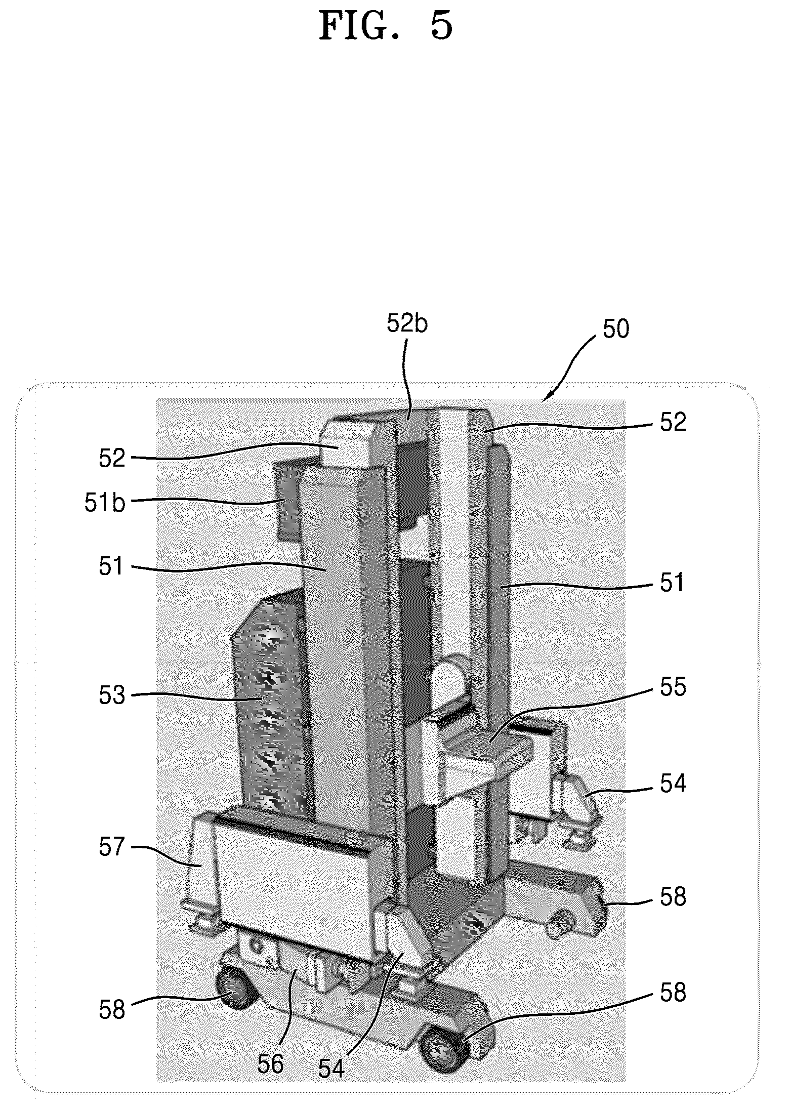 Patent US12134906 Figure 5 – Load dispersion-type indoor lifting apparatus for prefabricated steel structure and method of installing prefabricated steel structure by using same