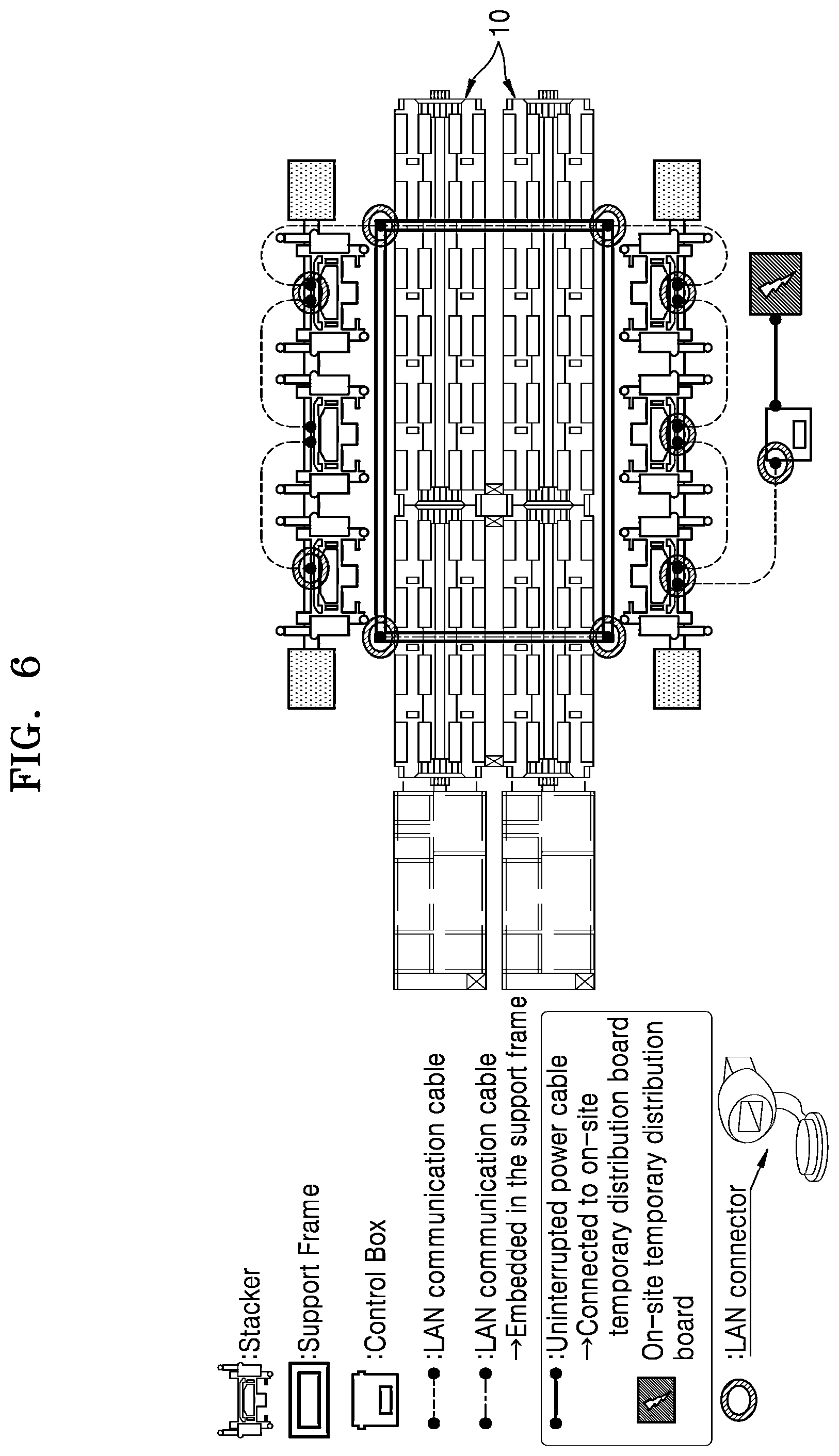 Patent US12134906 Figure 6 – Load dispersion-type indoor lifting apparatus for prefabricated steel structure and method of installing prefabricated steel structure by using same