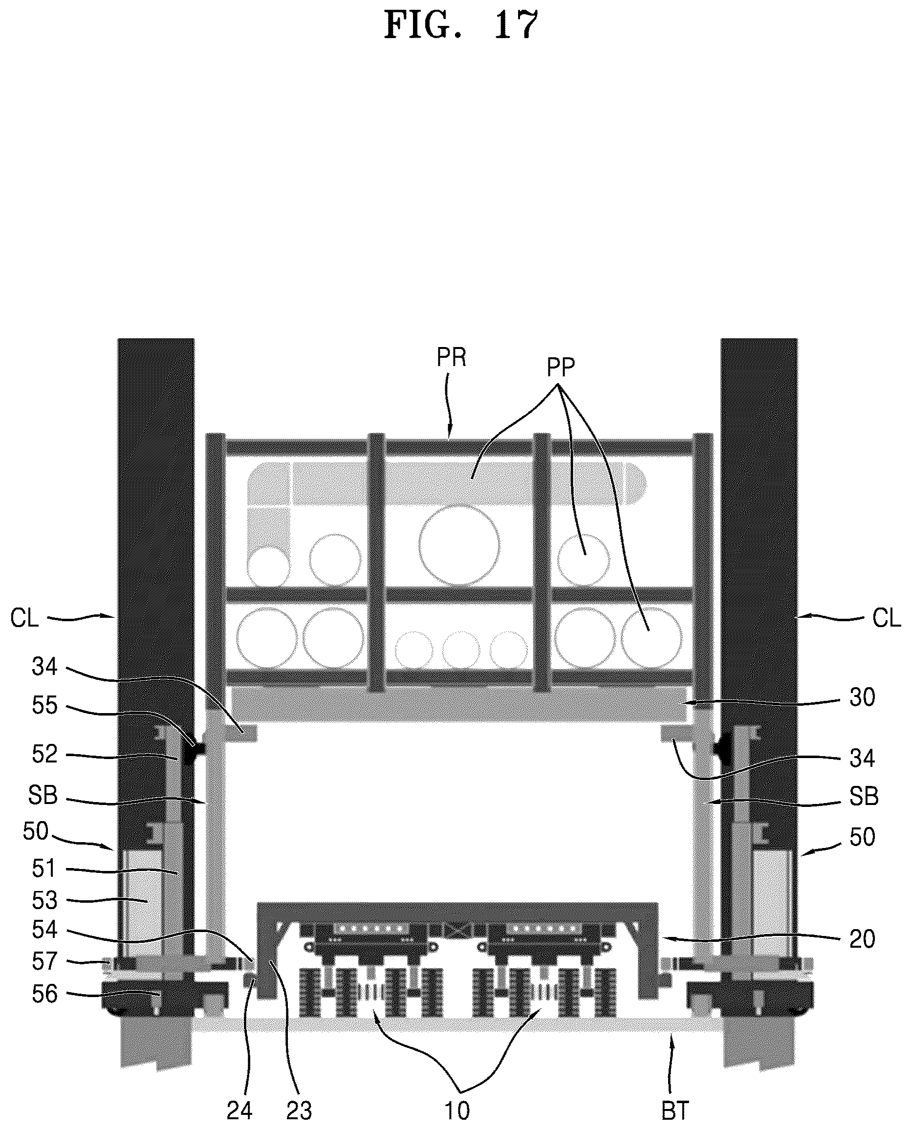 Patent US12134906 Figure 17 – Load dispersion-type indoor lifting apparatus for prefabricated steel structure and method of installing prefabricated steel structure by using same