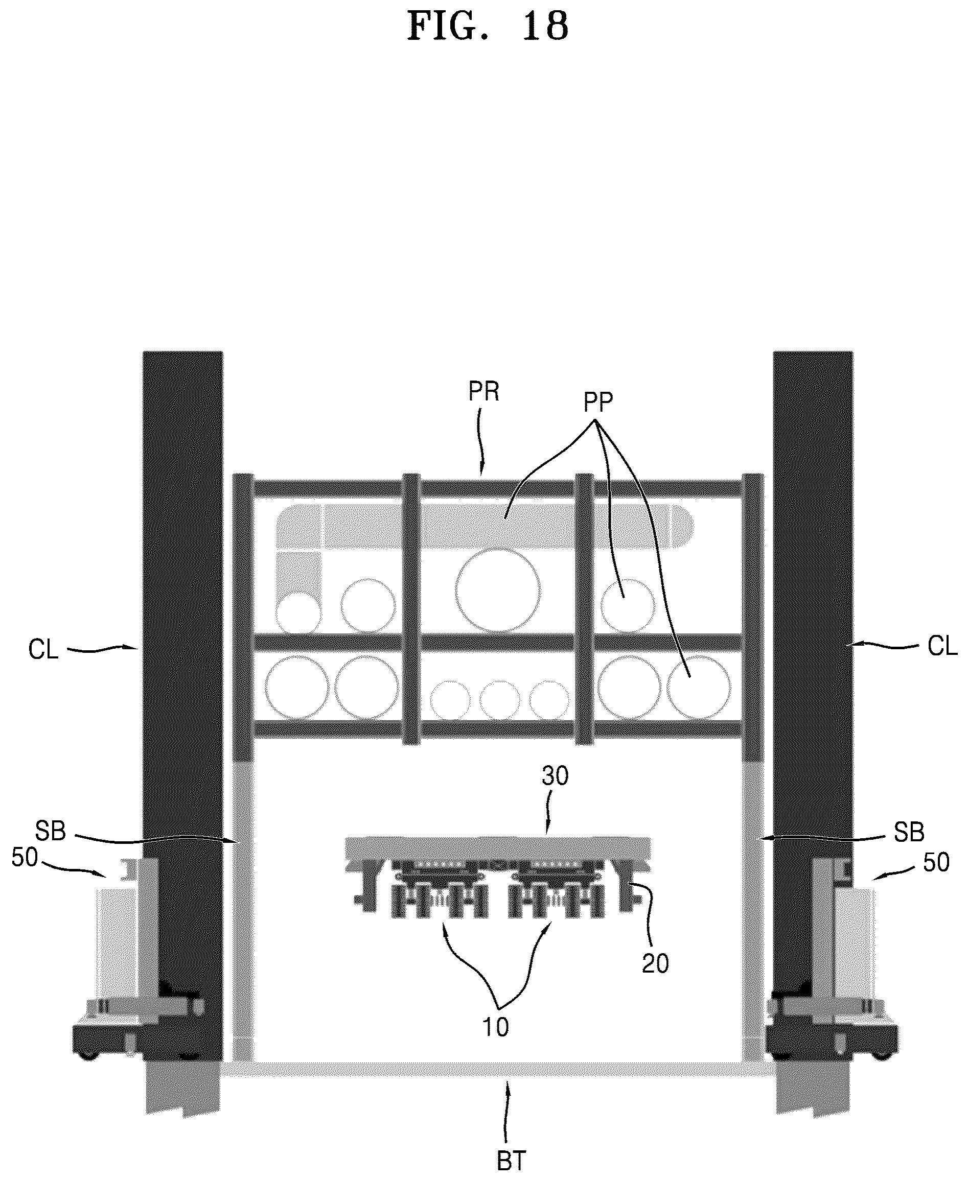 Patent US12134906 Figure 18 – Load dispersion-type indoor lifting apparatus for prefabricated steel structure and method of installing prefabricated steel structure by using same