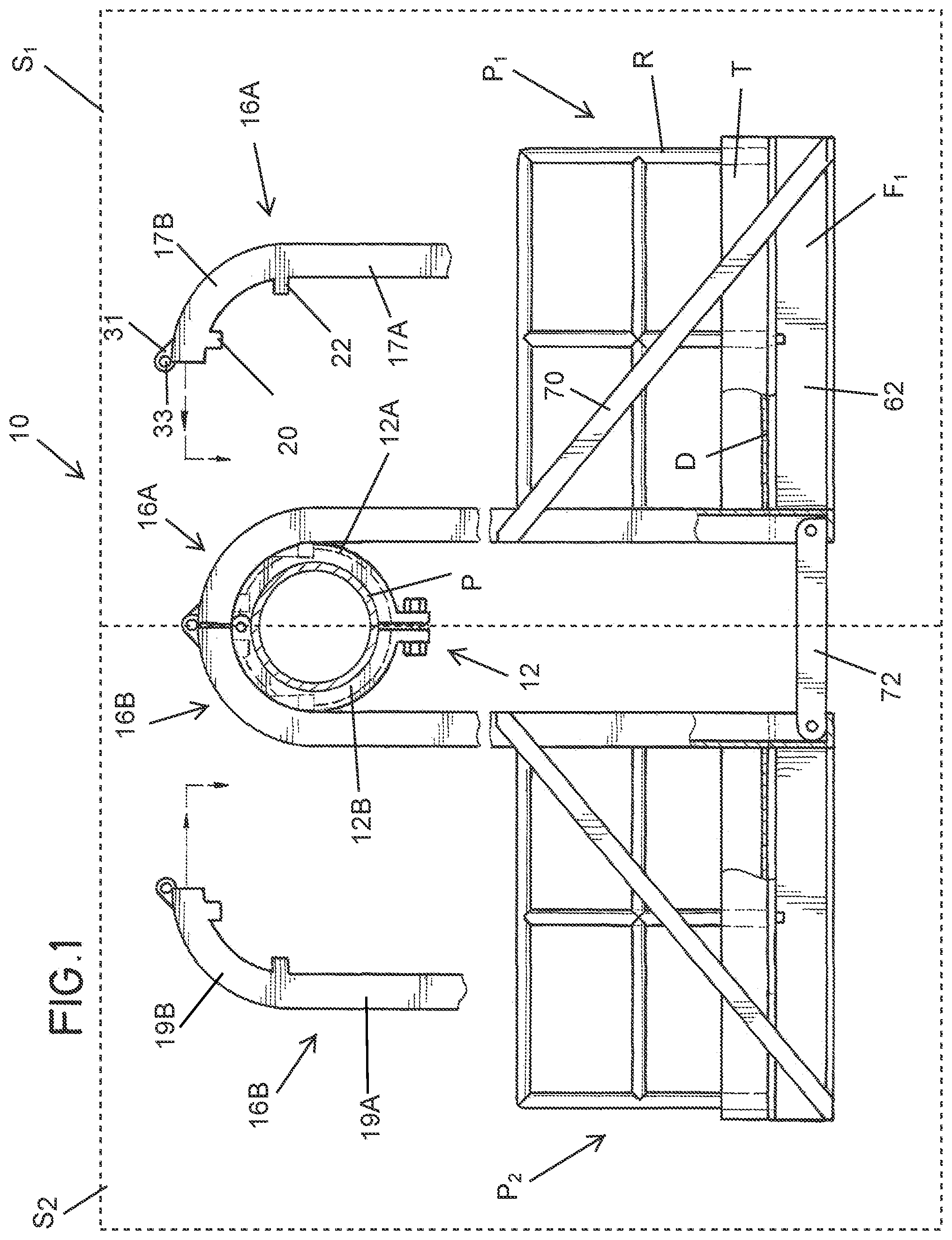 Patent US12134907 Figure 1 – Scaffolding