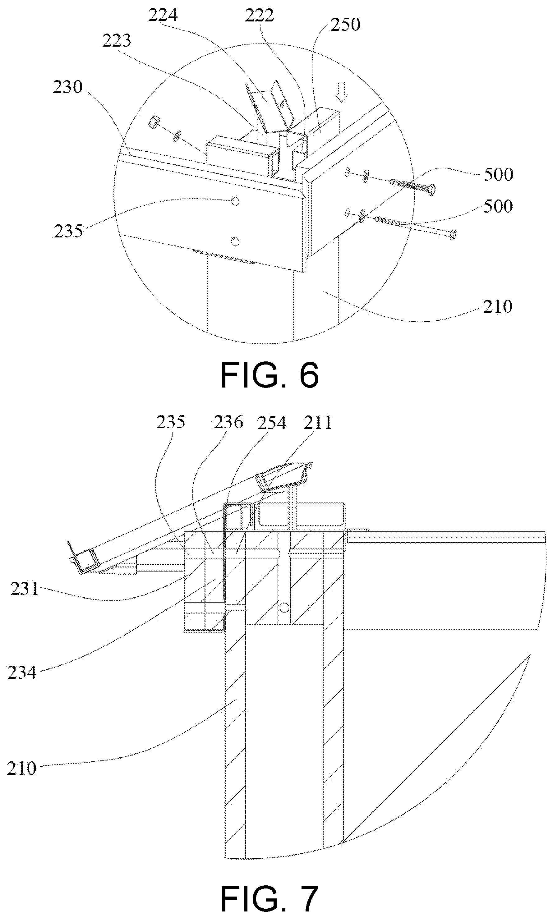Patent US12134909 Figure 5 – Outdoor fixed tent with assembly structure, buckle mechanism, and assembly method for fixed tent