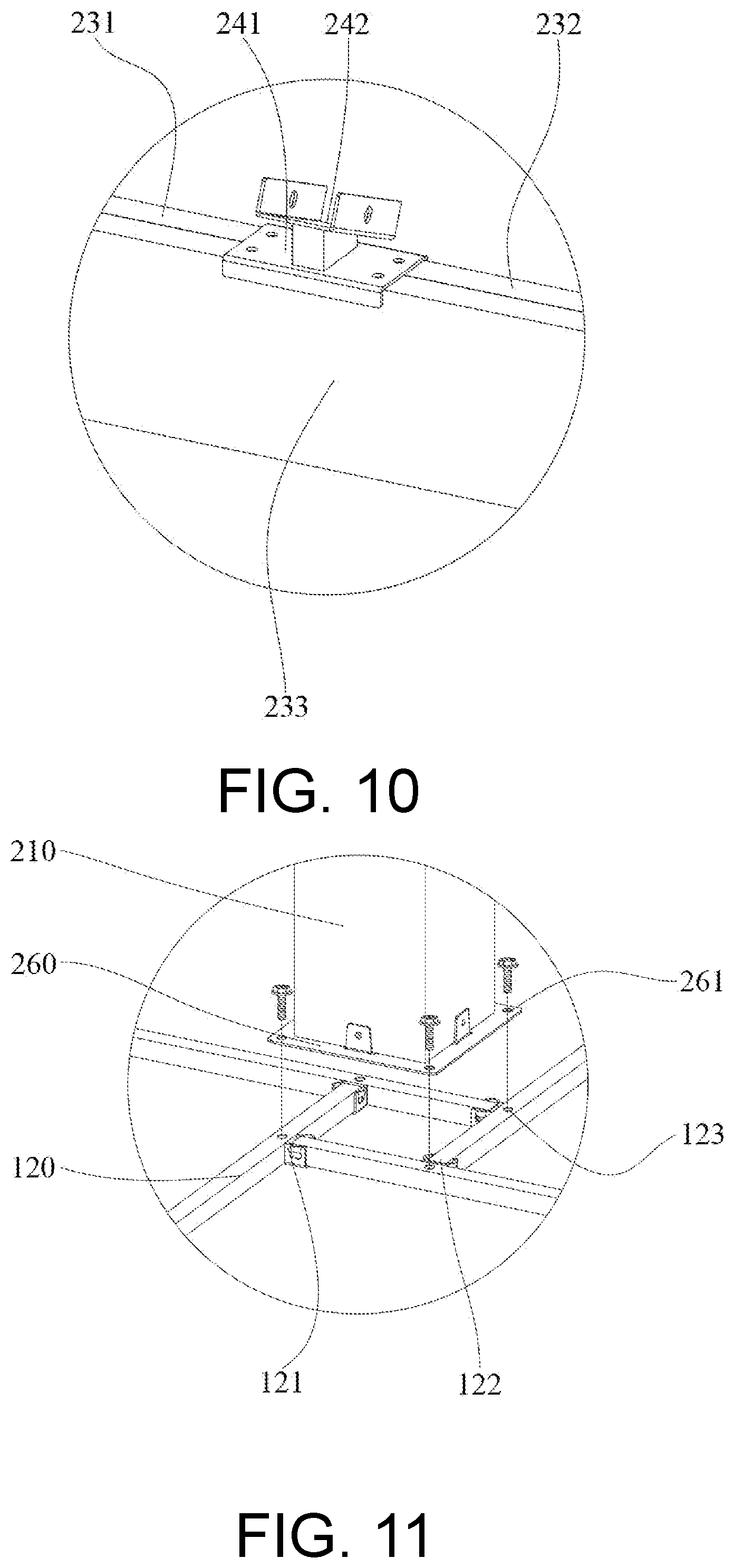 Patent US12134909 Figure 7 – Outdoor fixed tent with assembly structure, buckle mechanism, and assembly method for fixed tent