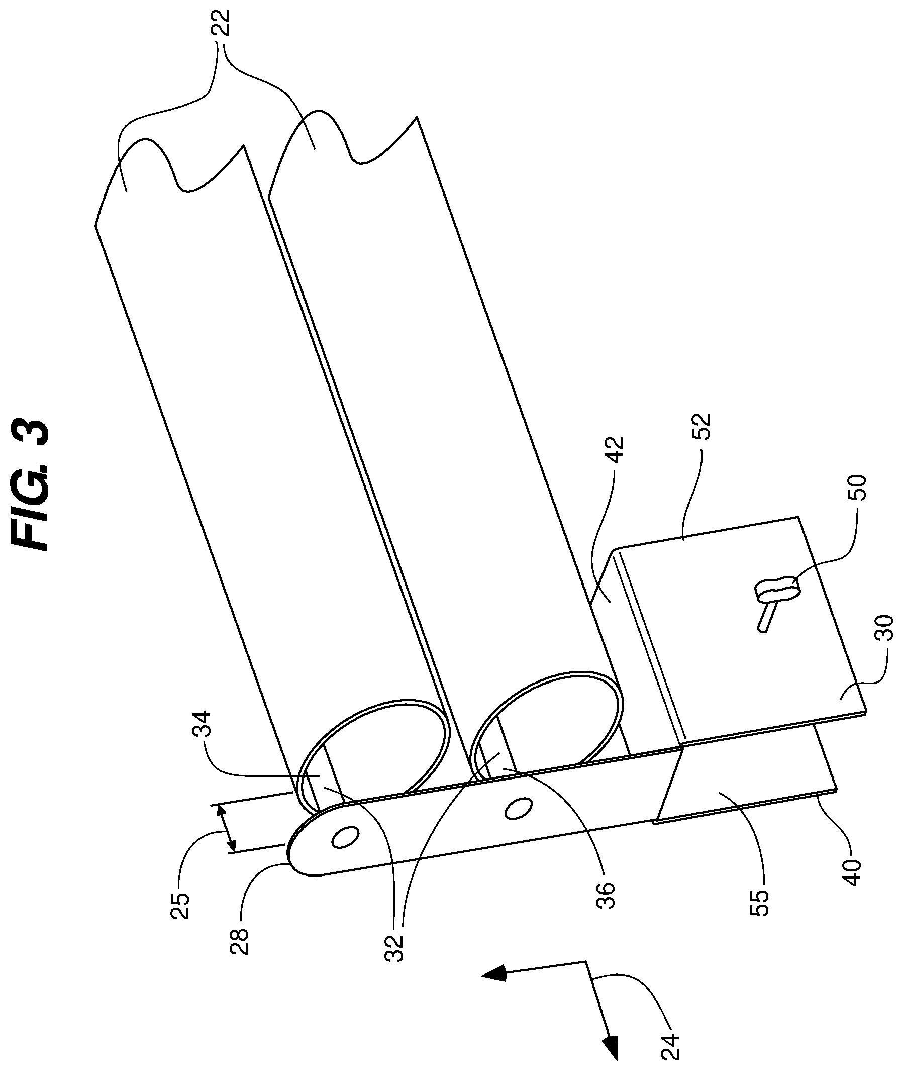 Patent US12134910 Figure 3 – Device and fencing system for canine containment