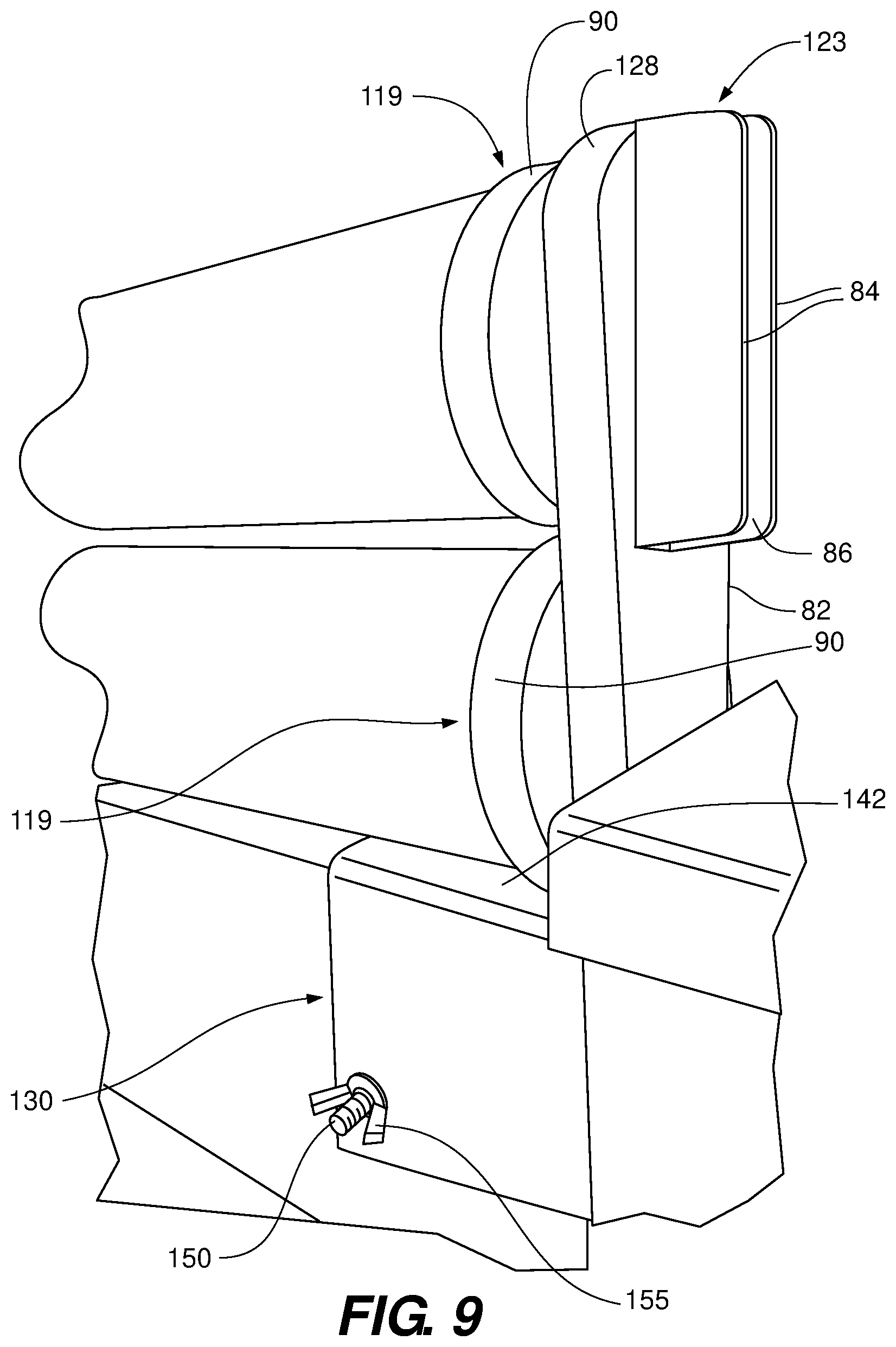 Patent US12134910 Figure 8 – Device and fencing system for canine containment