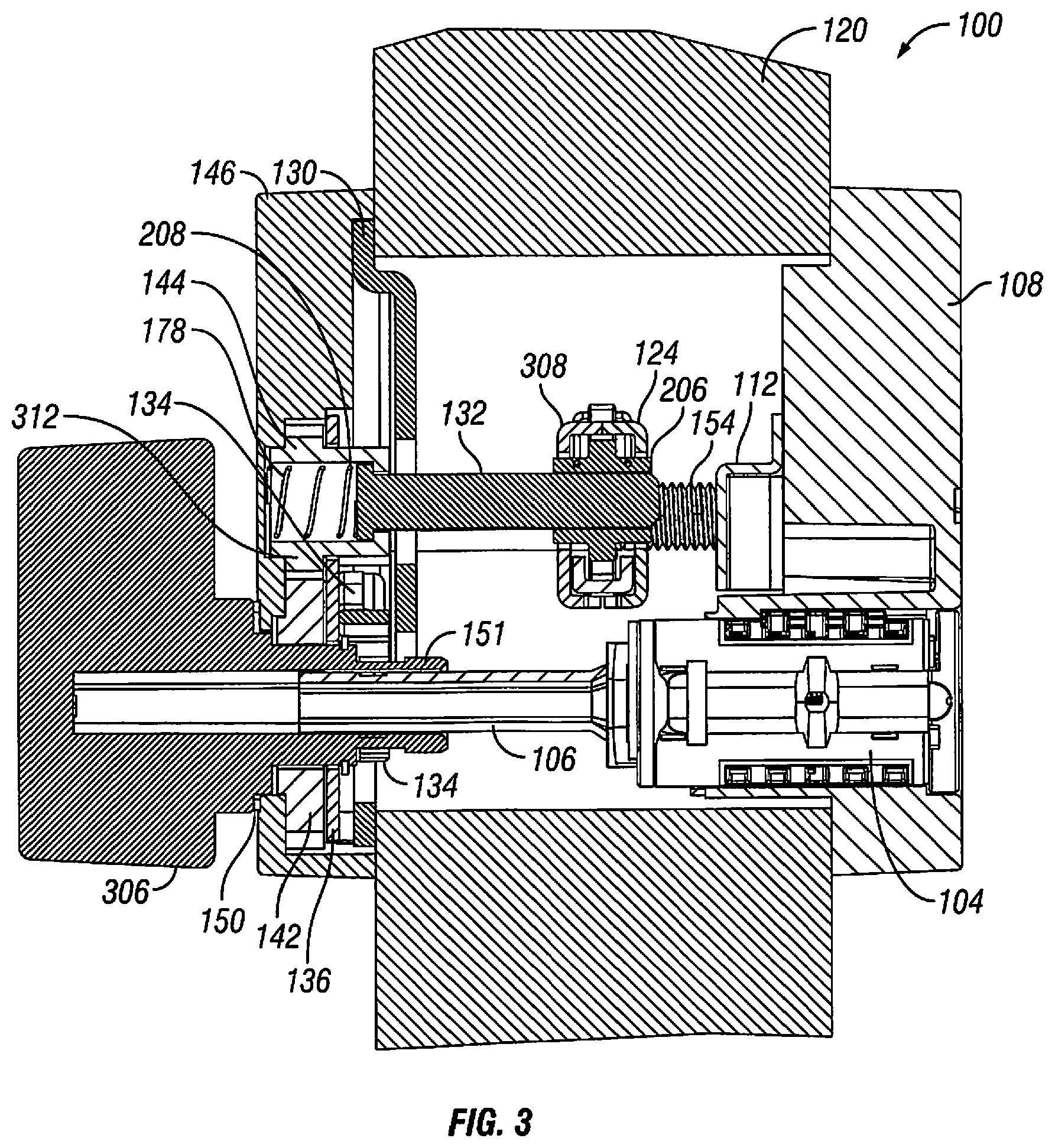 Patent US12134916 Figure 3 – Low profile deadbolt