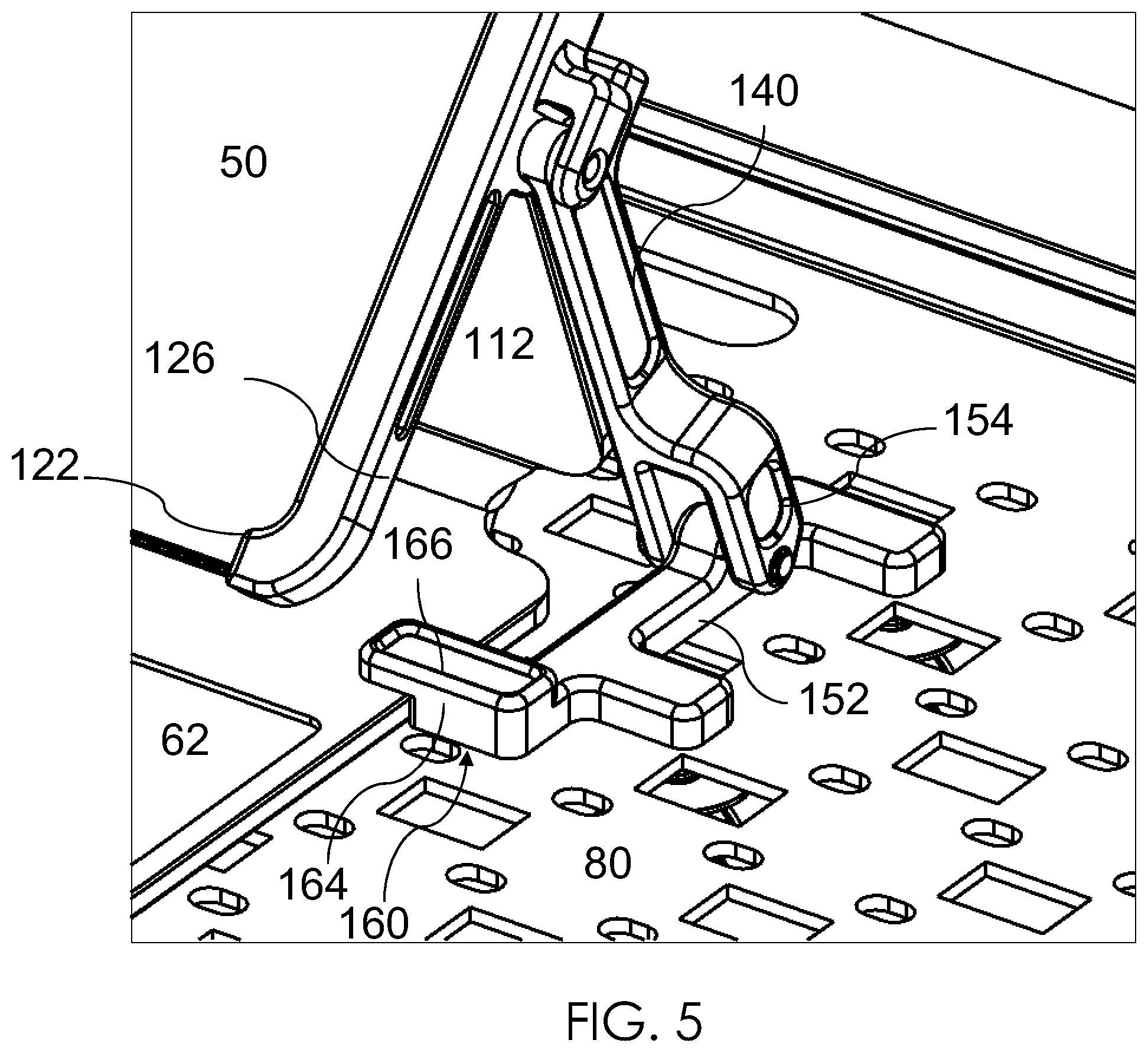 Patent US12134919 Figure 5 – Table top security apparatus for a portable electronic device