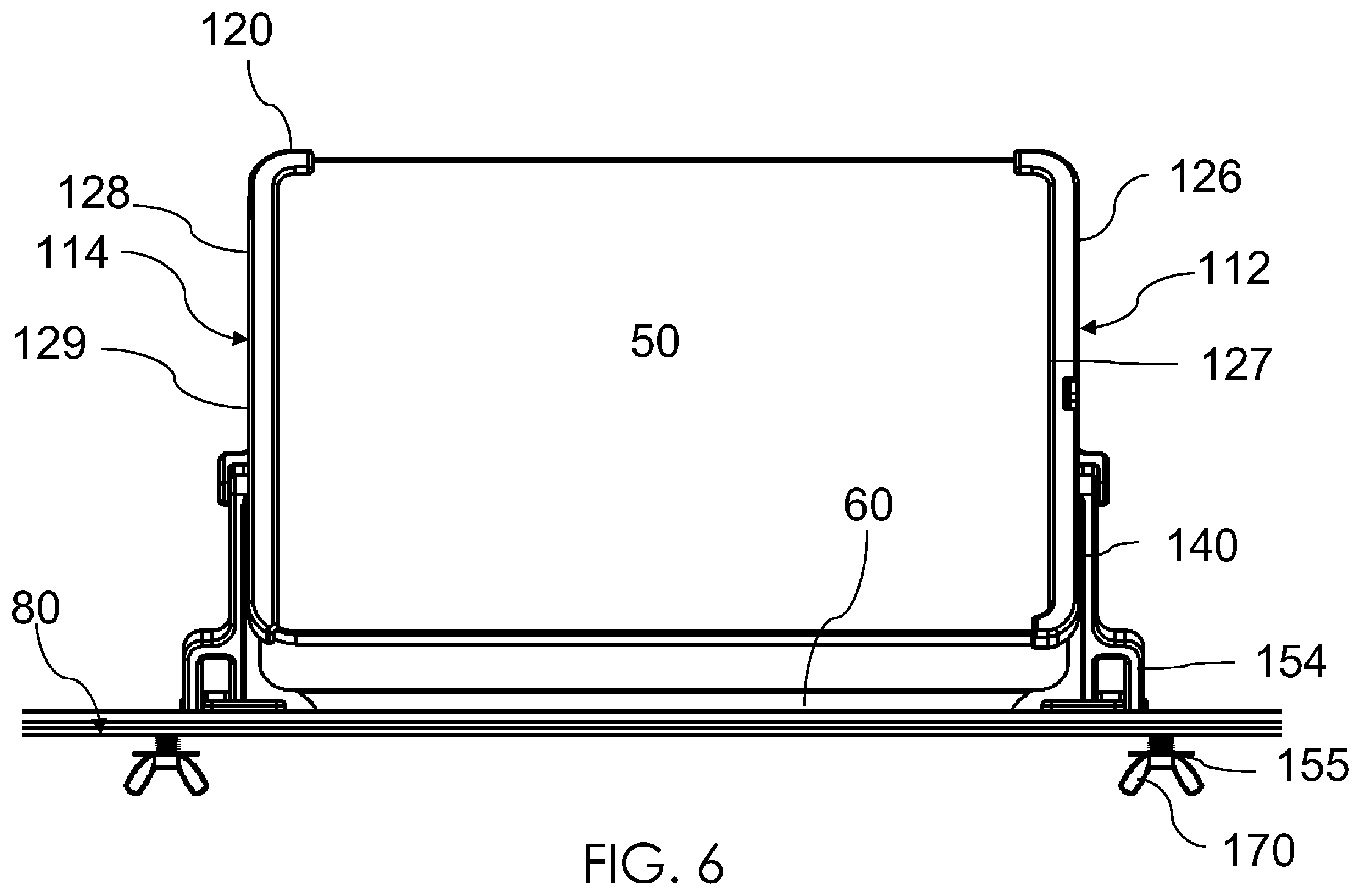 Patent US12134919 Figure 6 – Table top security apparatus for a portable electronic device