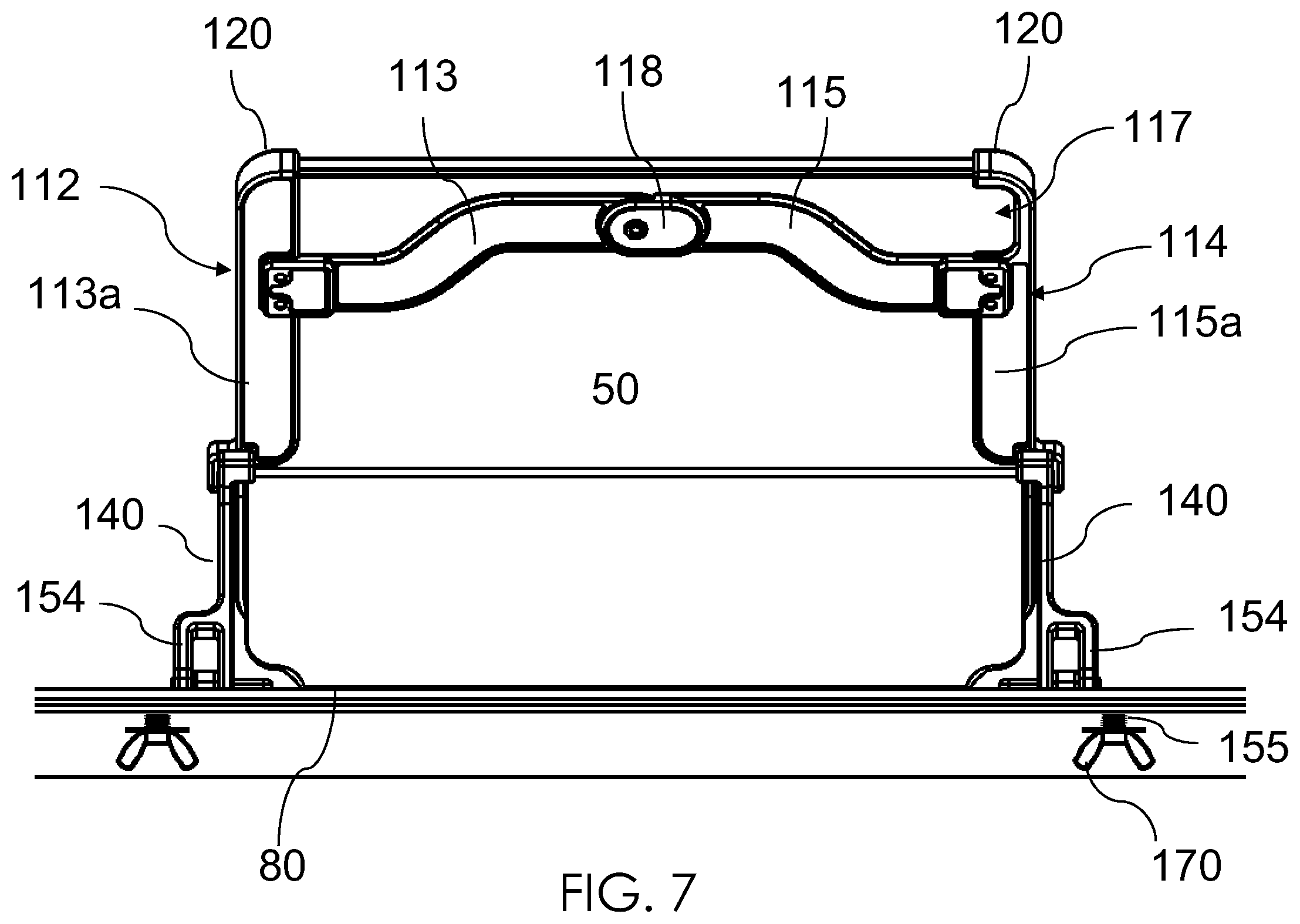 Patent US12134919 Figure 7 – Table top security apparatus for a portable electronic device