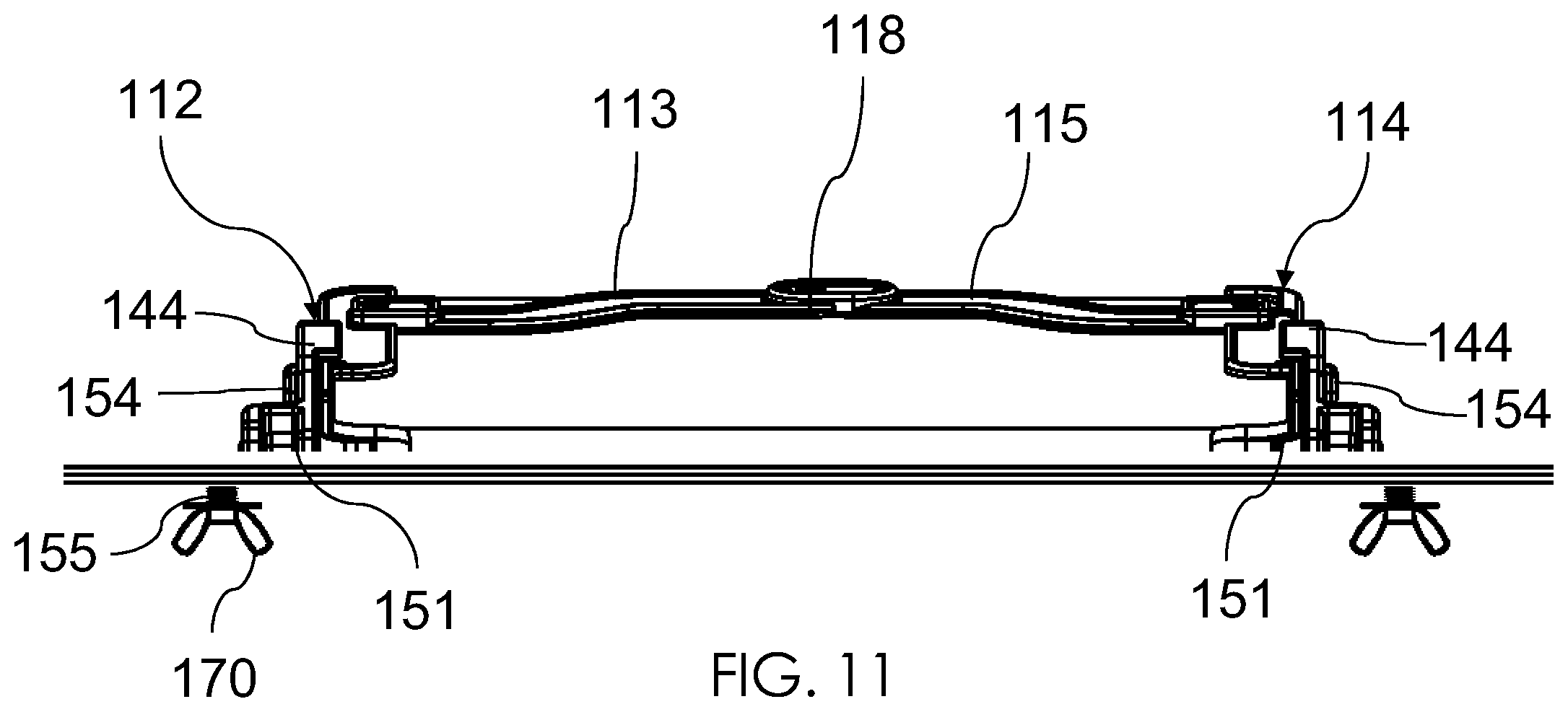 Patent US12134919 Figure 11 – Table top security apparatus for a portable electronic device