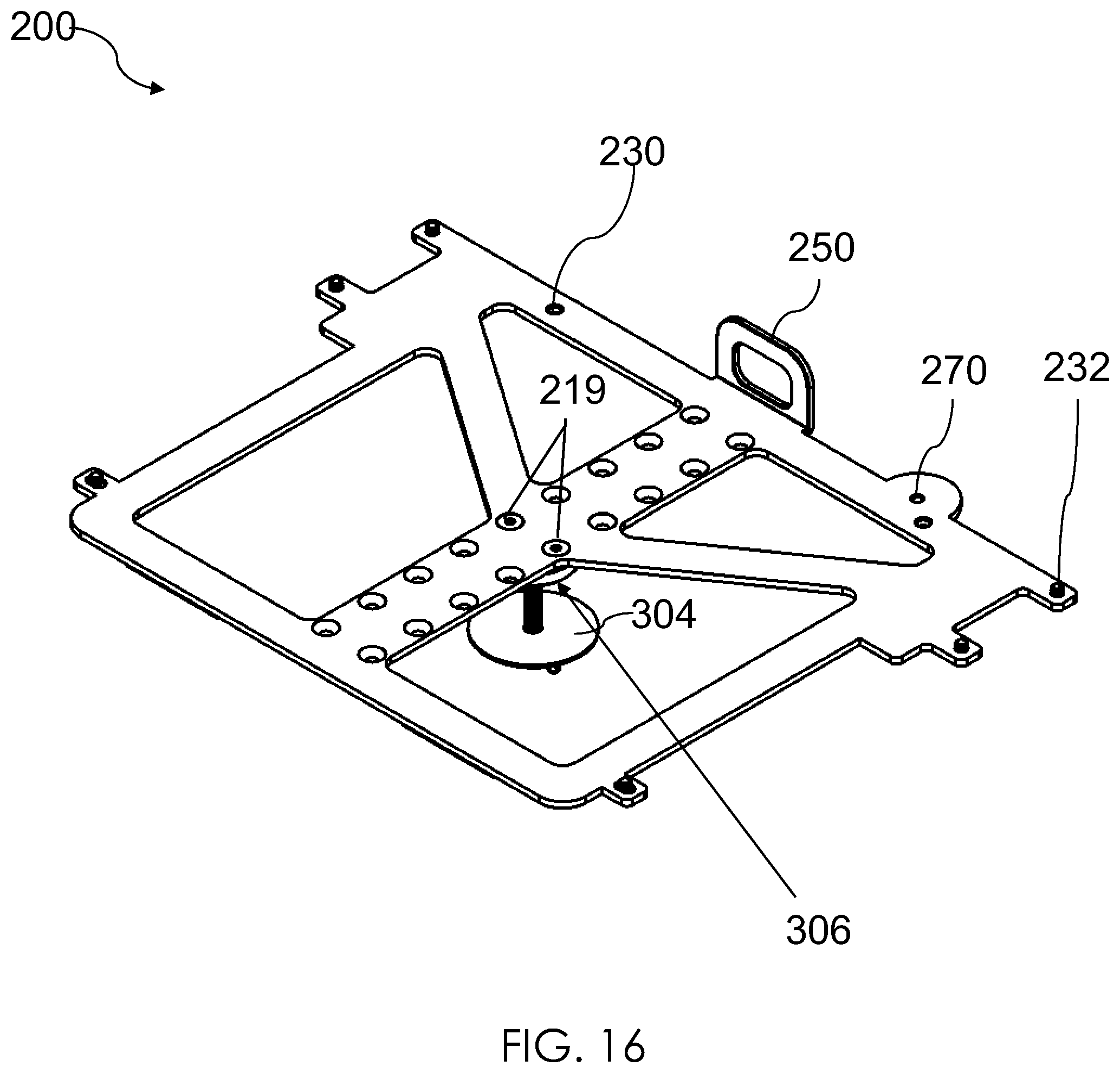 Patent US12134919 Figure 16 – Table top security apparatus for a portable electronic device