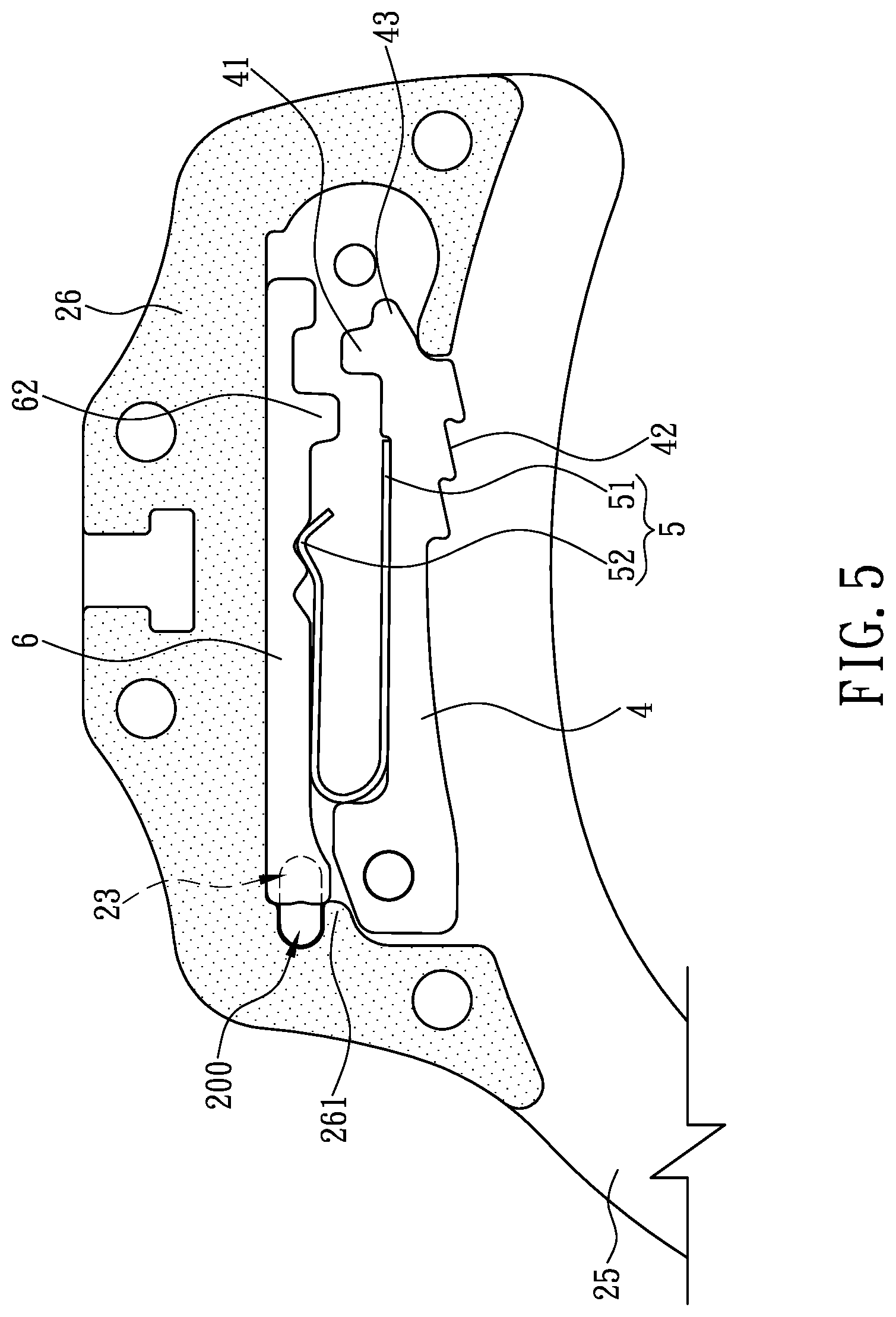 Patent US12134920 Figure 5 – Handcuff ring with mechanism for enhanced locking and handcuffs having the same