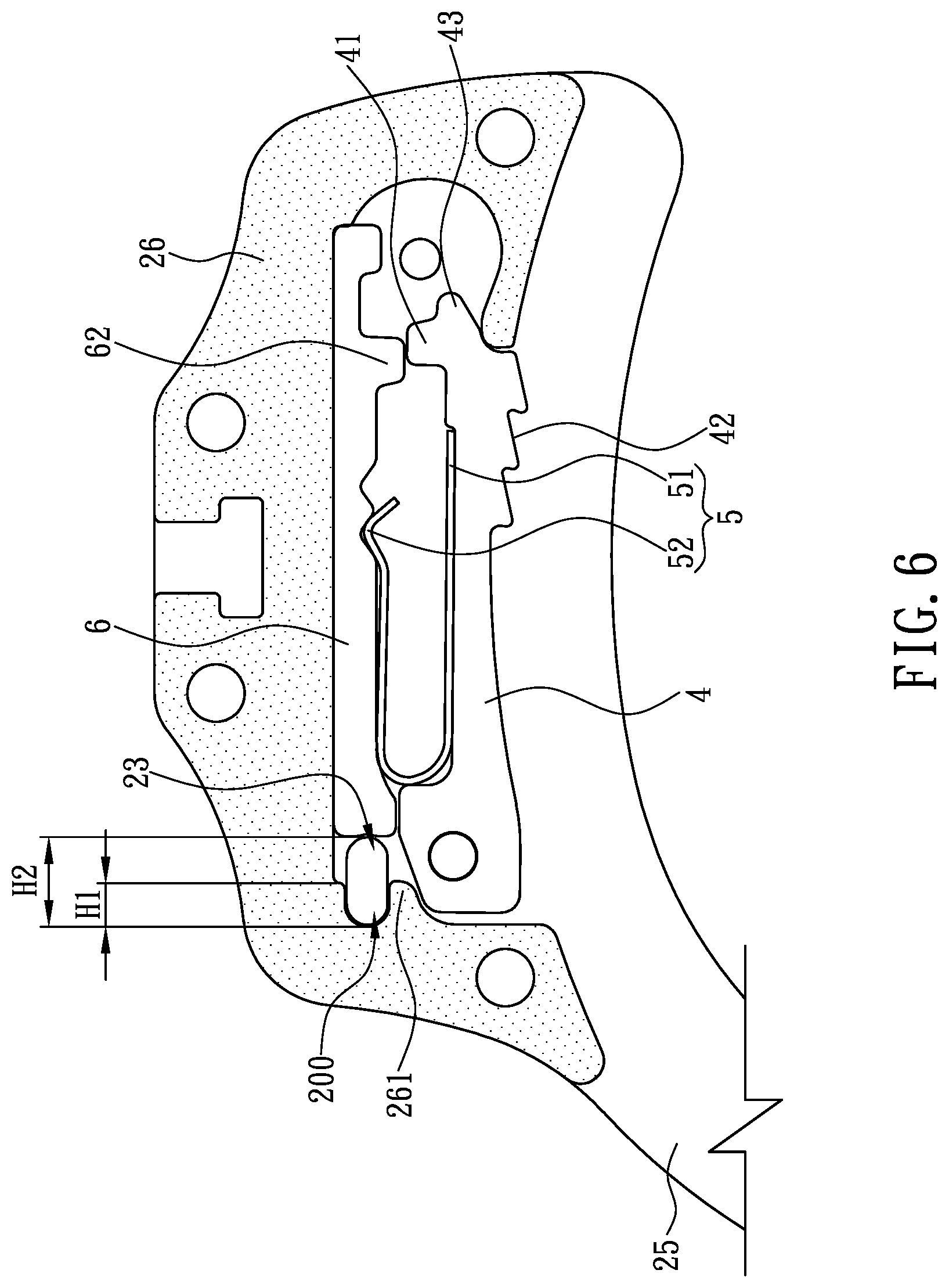 Patent US12134920 Figure 6 – Handcuff ring with mechanism for enhanced locking and handcuffs having the same