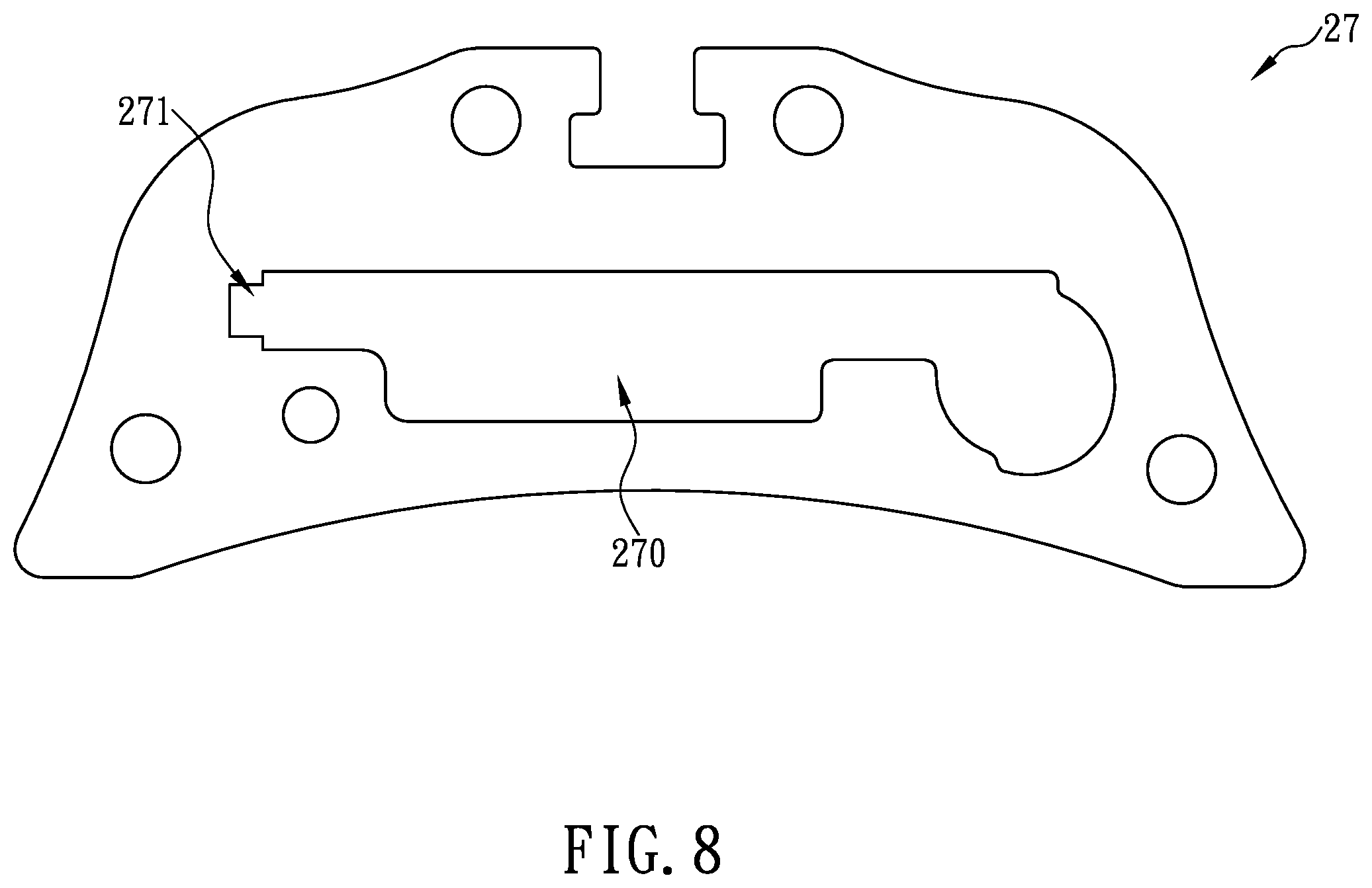 Patent US12134920 Figure 8 – Handcuff ring with mechanism for enhanced locking and handcuffs having the same