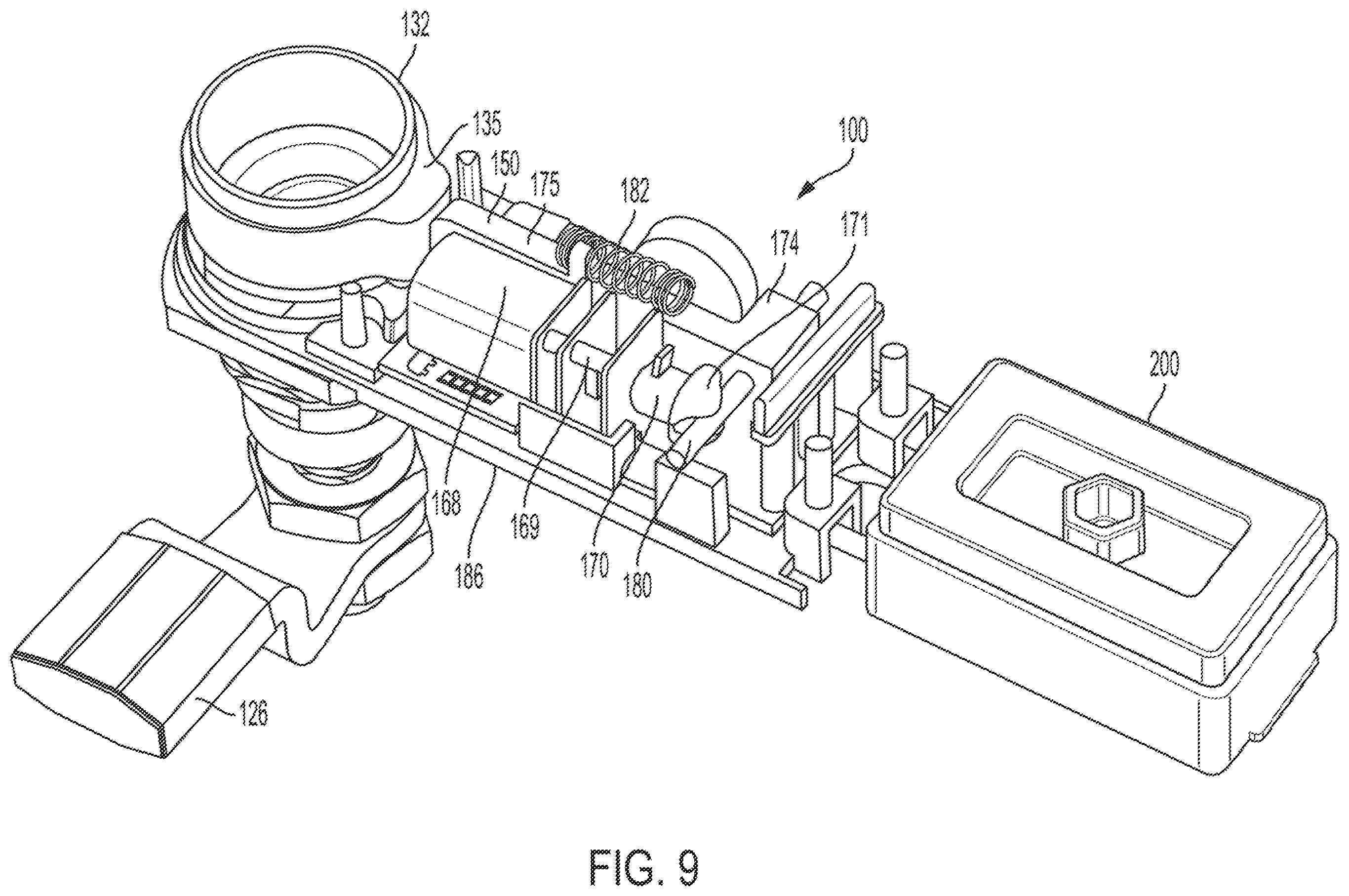 Patent US12134922 Figure 7 – Electromechanical handle locking cam latch with keyed mechanical override