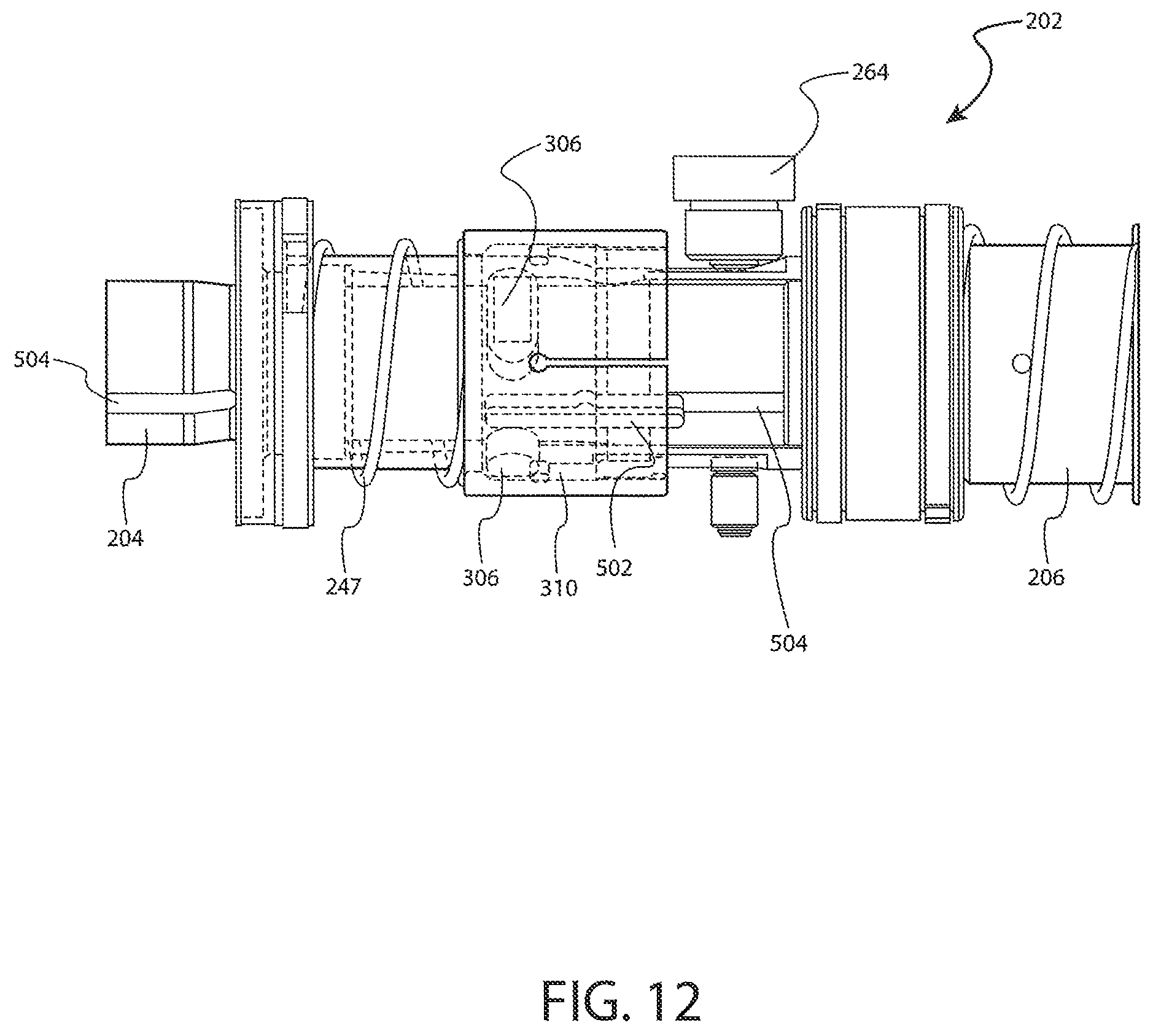 Patent US12134923 Figure 12 – Mechanically damped pull then lift hold open rod mechanism