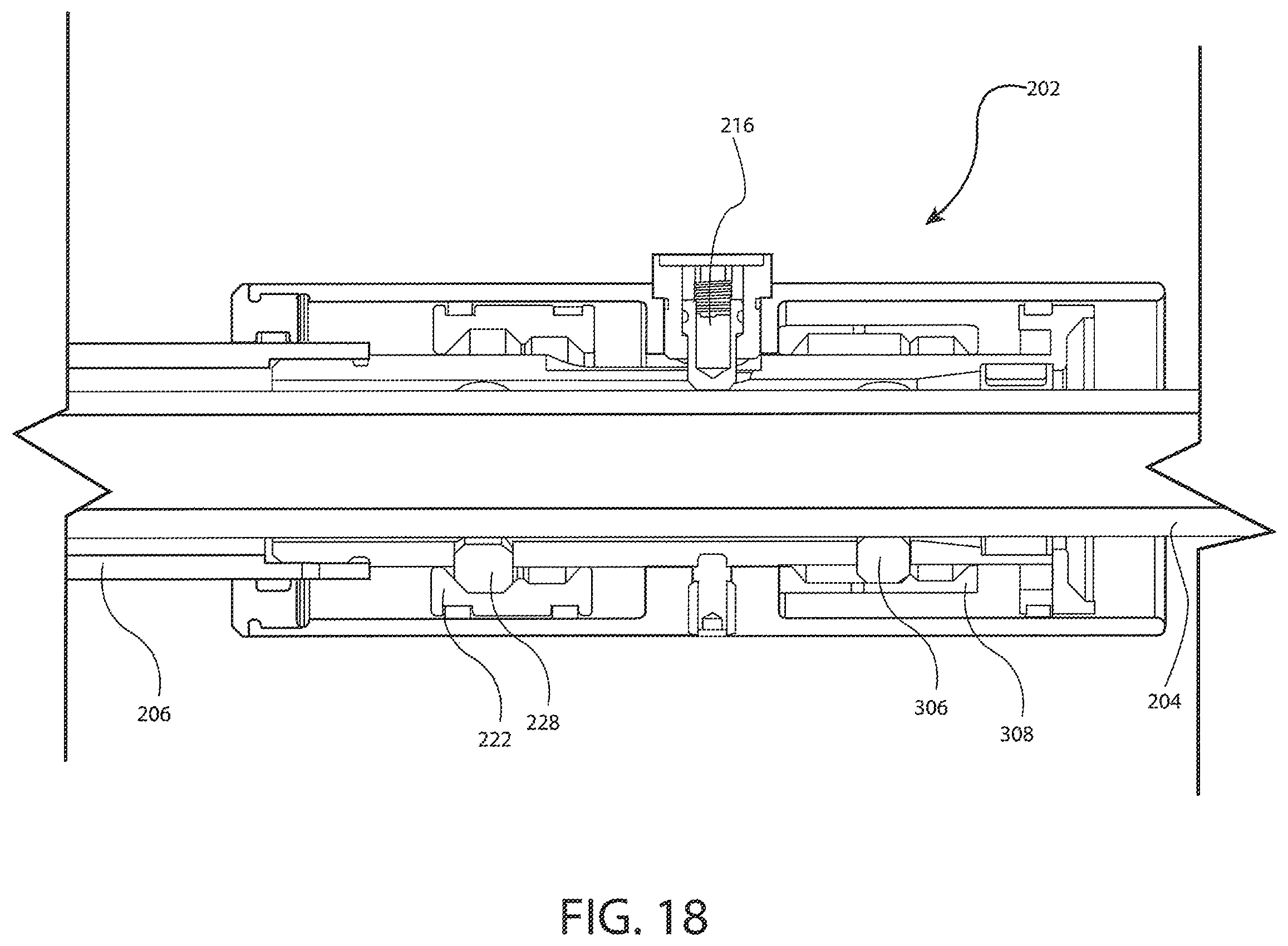 Patent US12134923 Figure 18 – Mechanically damped pull then lift hold open rod mechanism
