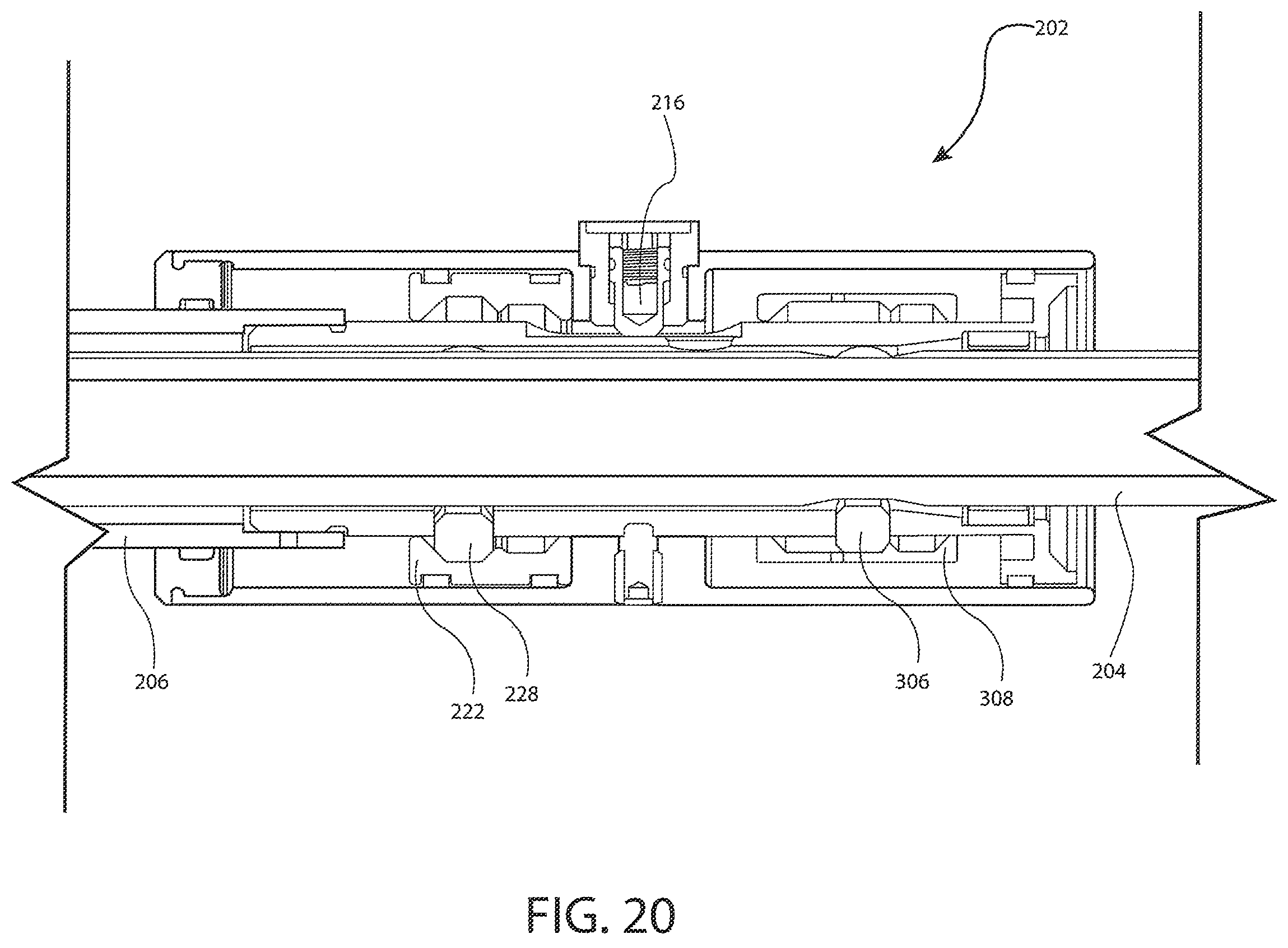 Patent US12134923 Figure 20 – Mechanically damped pull then lift hold open rod mechanism