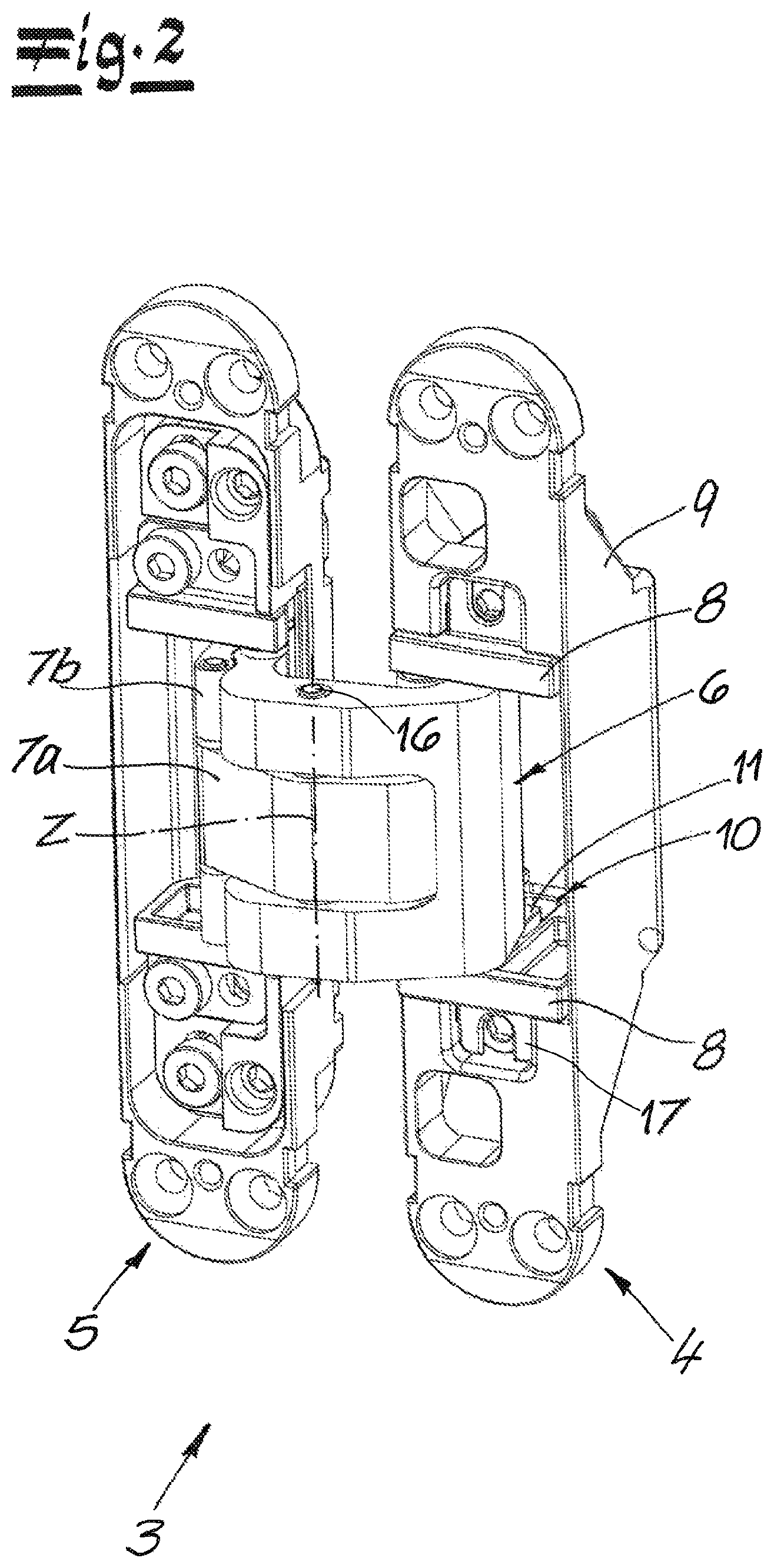 Patent US12134924 Figure 2 – Door hinge