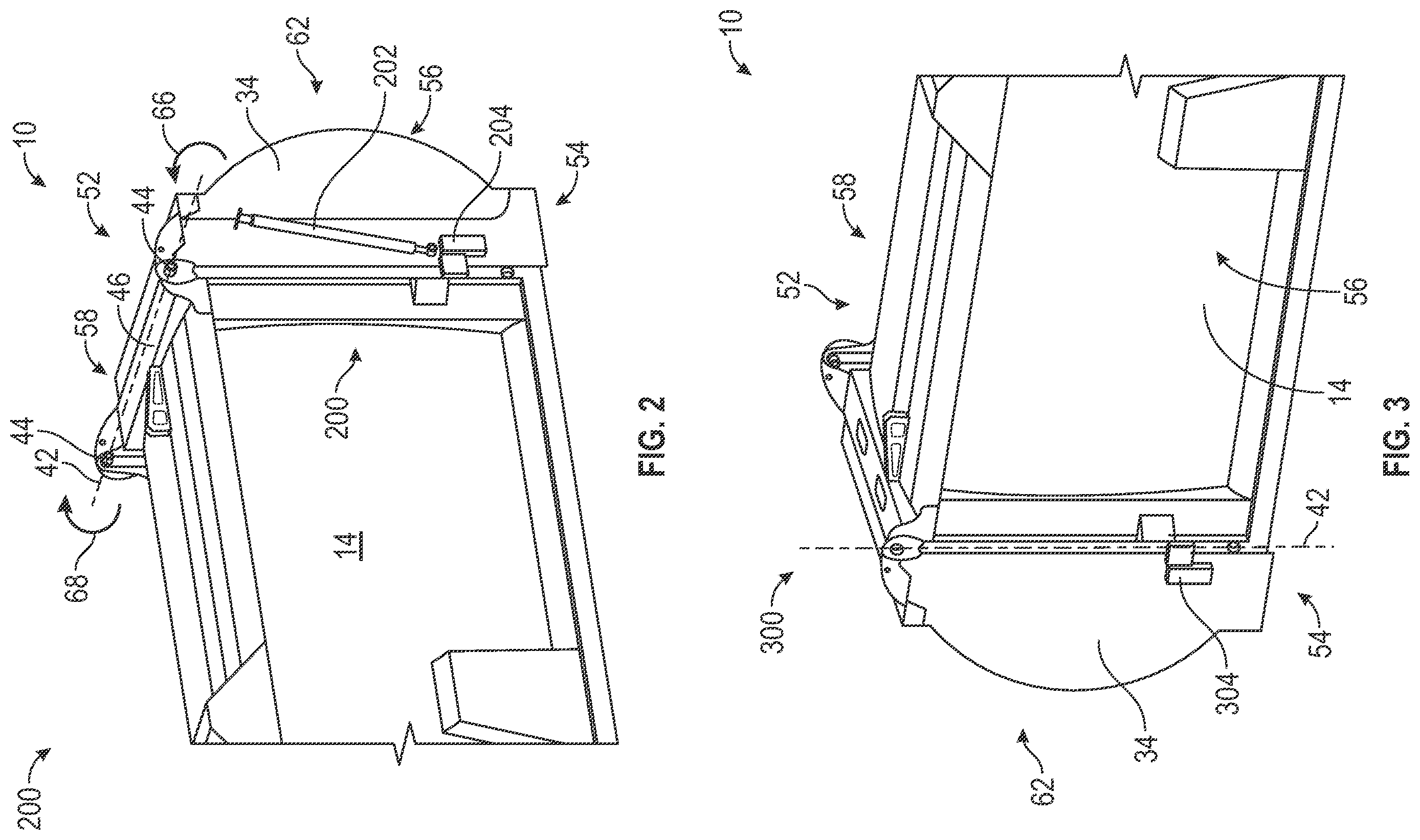 Patent US12134929 Figure 2 – Electric tailgate for electric refuse vehicle