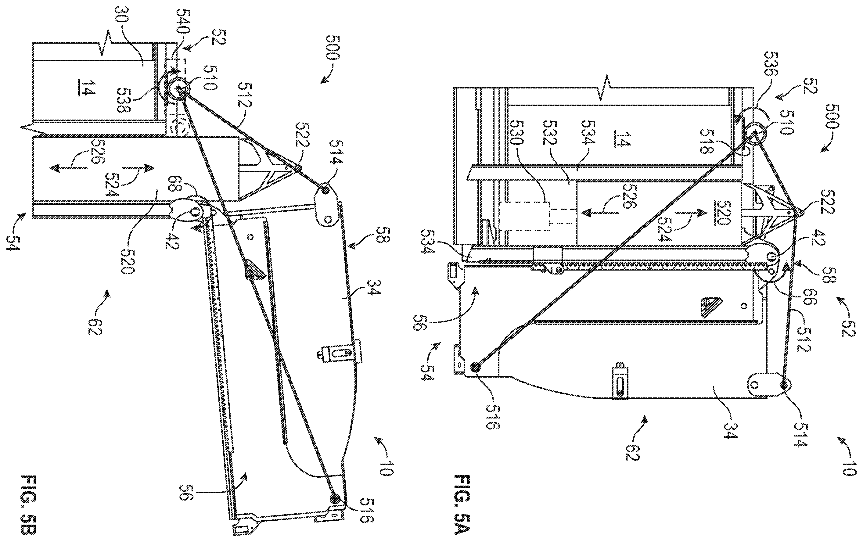 Patent US12134929 Figure 5 – Electric tailgate for electric refuse vehicle