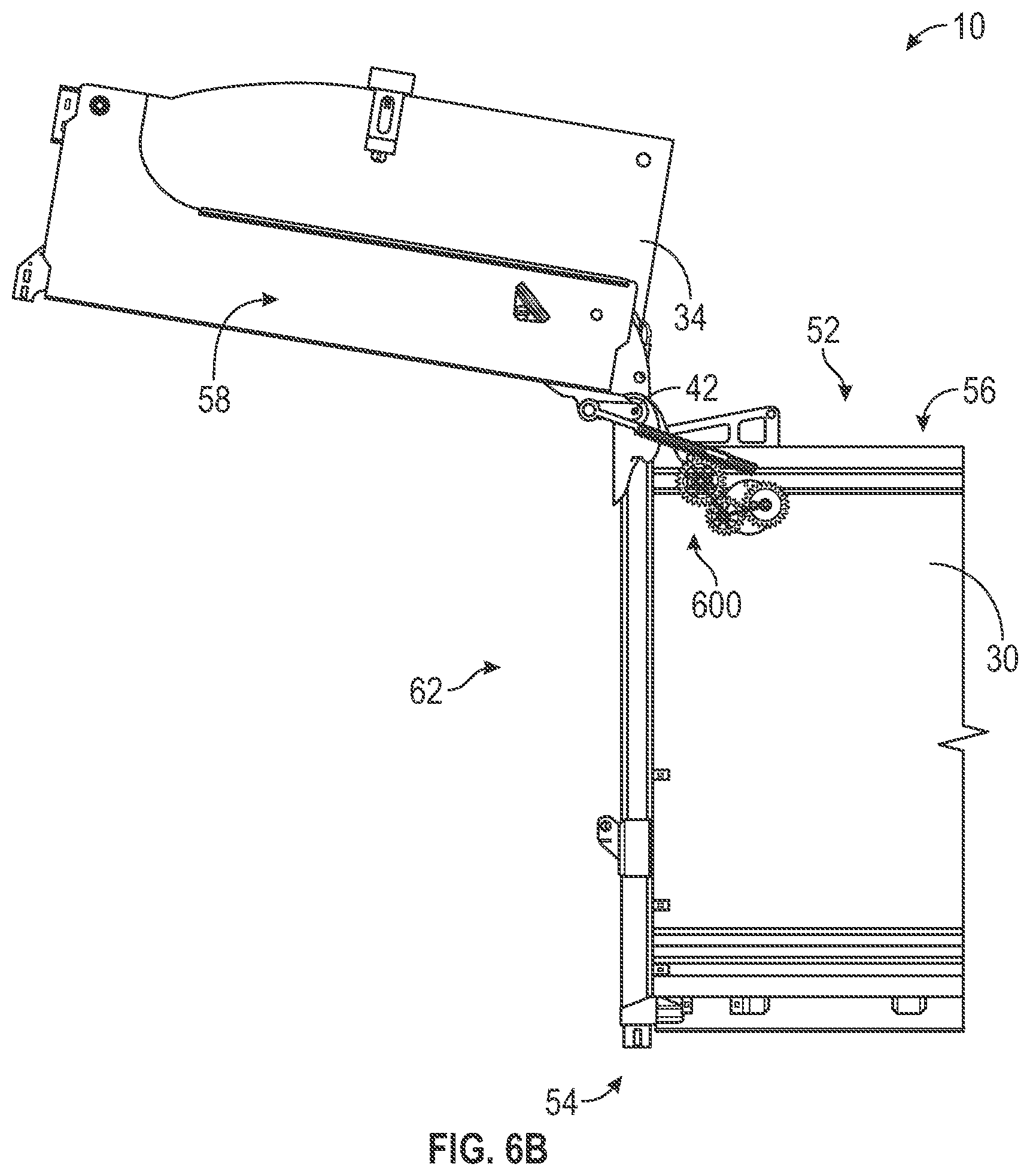 Patent US12134929 Figure 7 – Electric tailgate for electric refuse vehicle