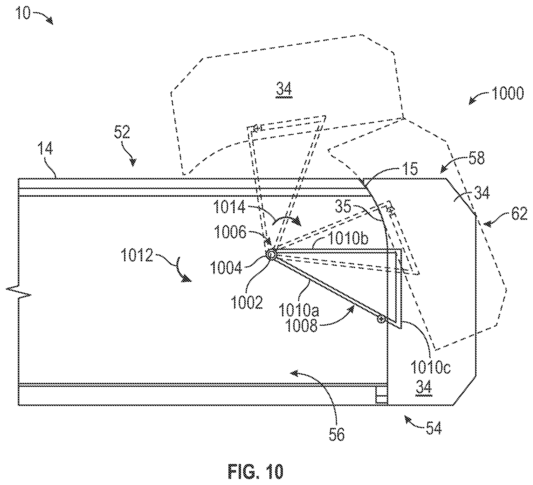 Patent US12134929 Figure 11 – Electric tailgate for electric refuse vehicle