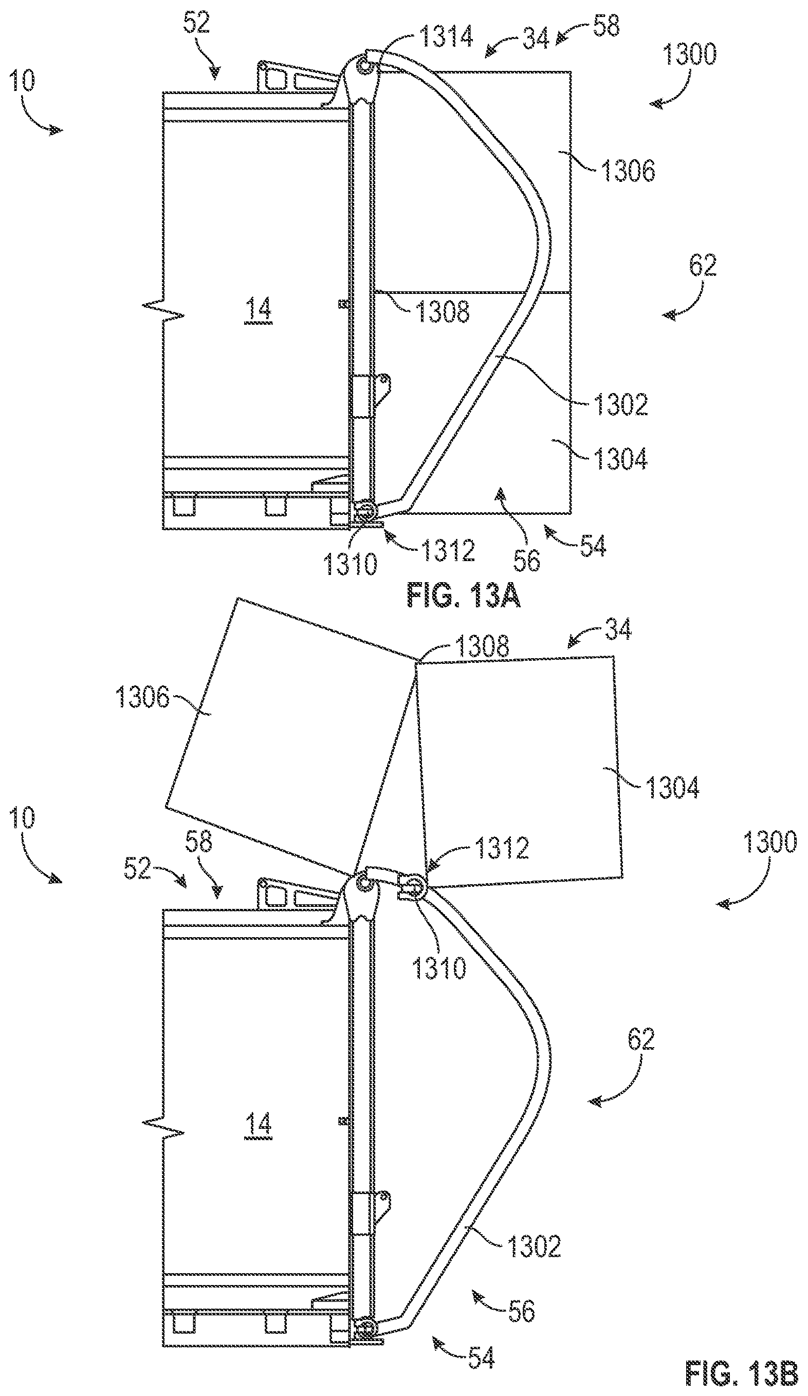 Patent US12134929 Figure 14 – Electric tailgate for electric refuse vehicle