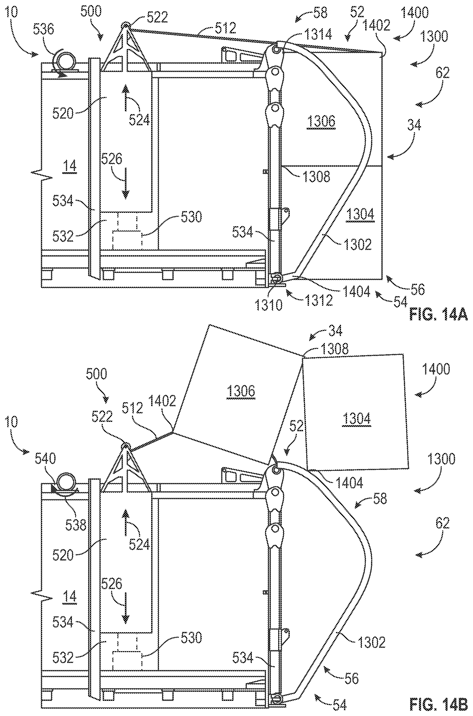 Patent US12134929 Figure 15 – Electric tailgate for electric refuse vehicle