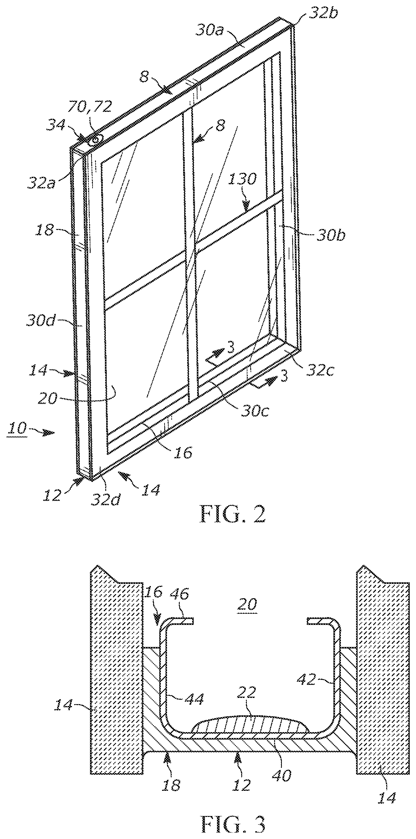 Patent US12134931 Figure 2 – Spacer frame with rising locking member
