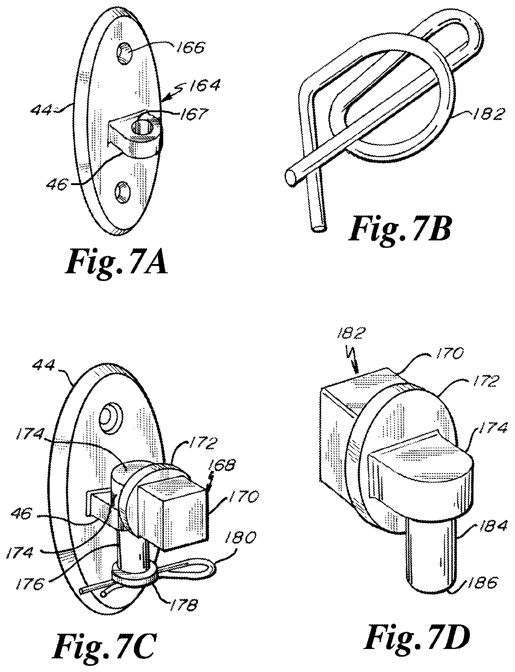 Patent US12134934 Figure 7 – Gate having four pins and stairway post adapter