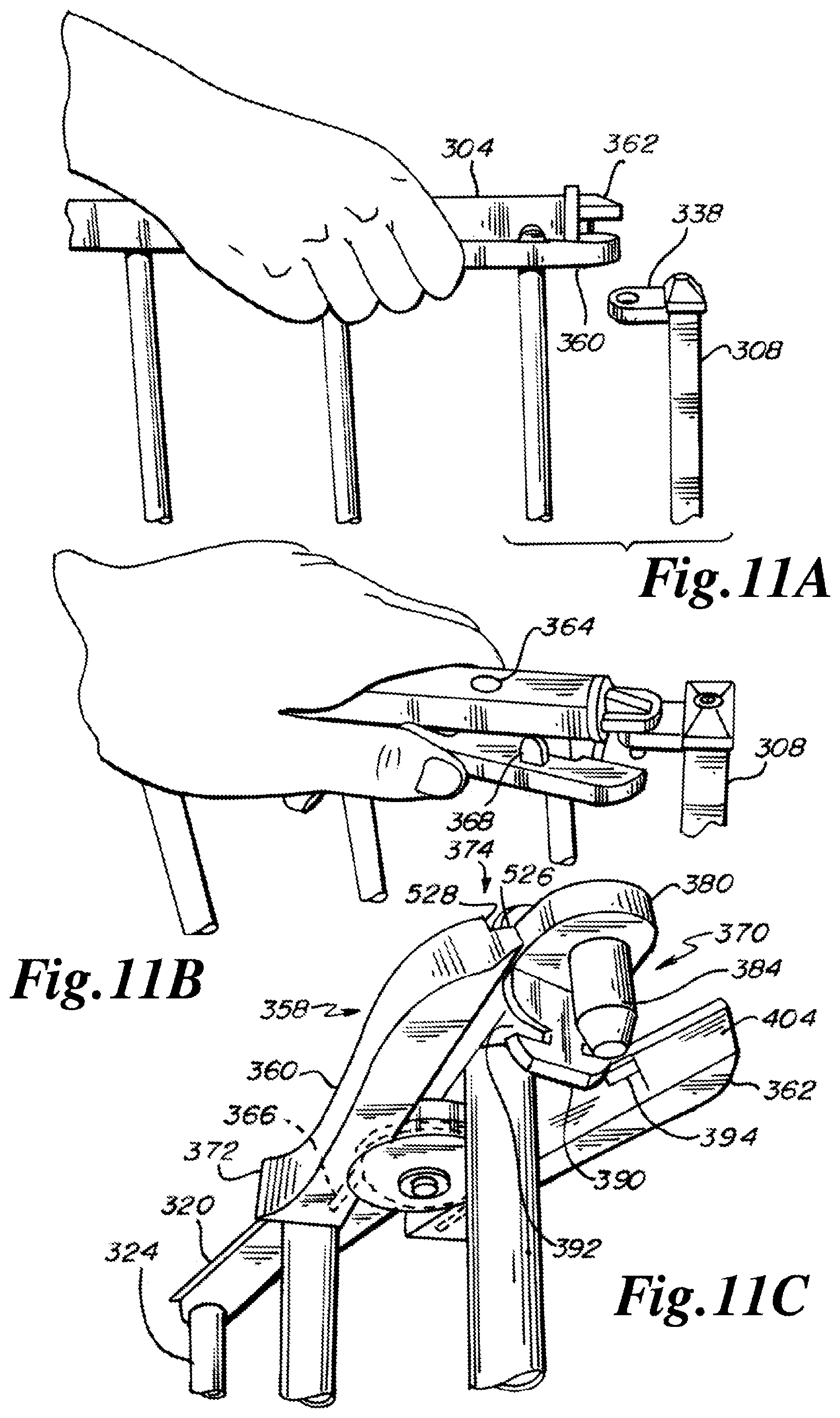 Patent US12134934 Figure 11 – Gate having four pins and stairway post adapter