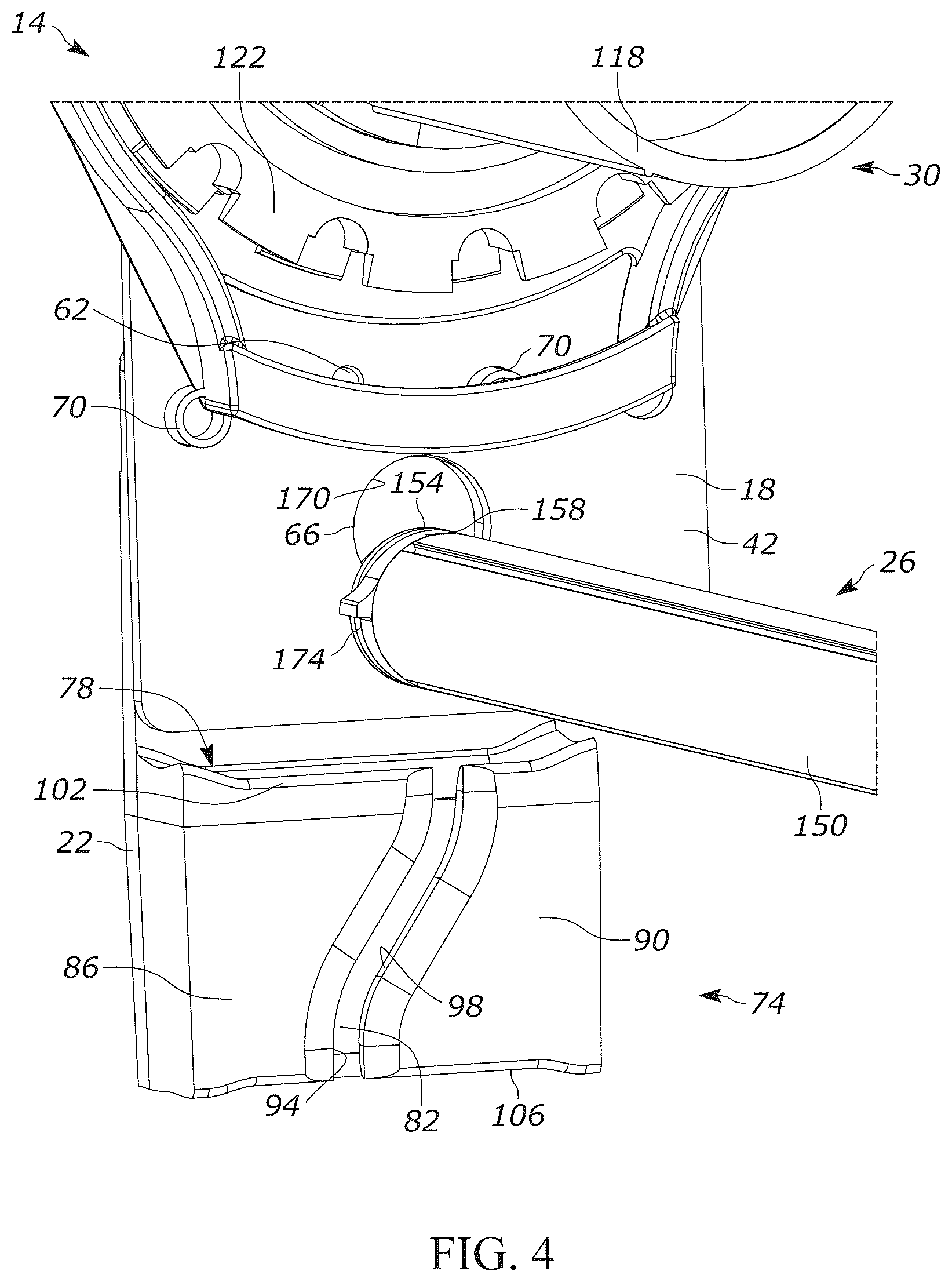 Patent US12134935 Figure 4 – Center drop shade mount