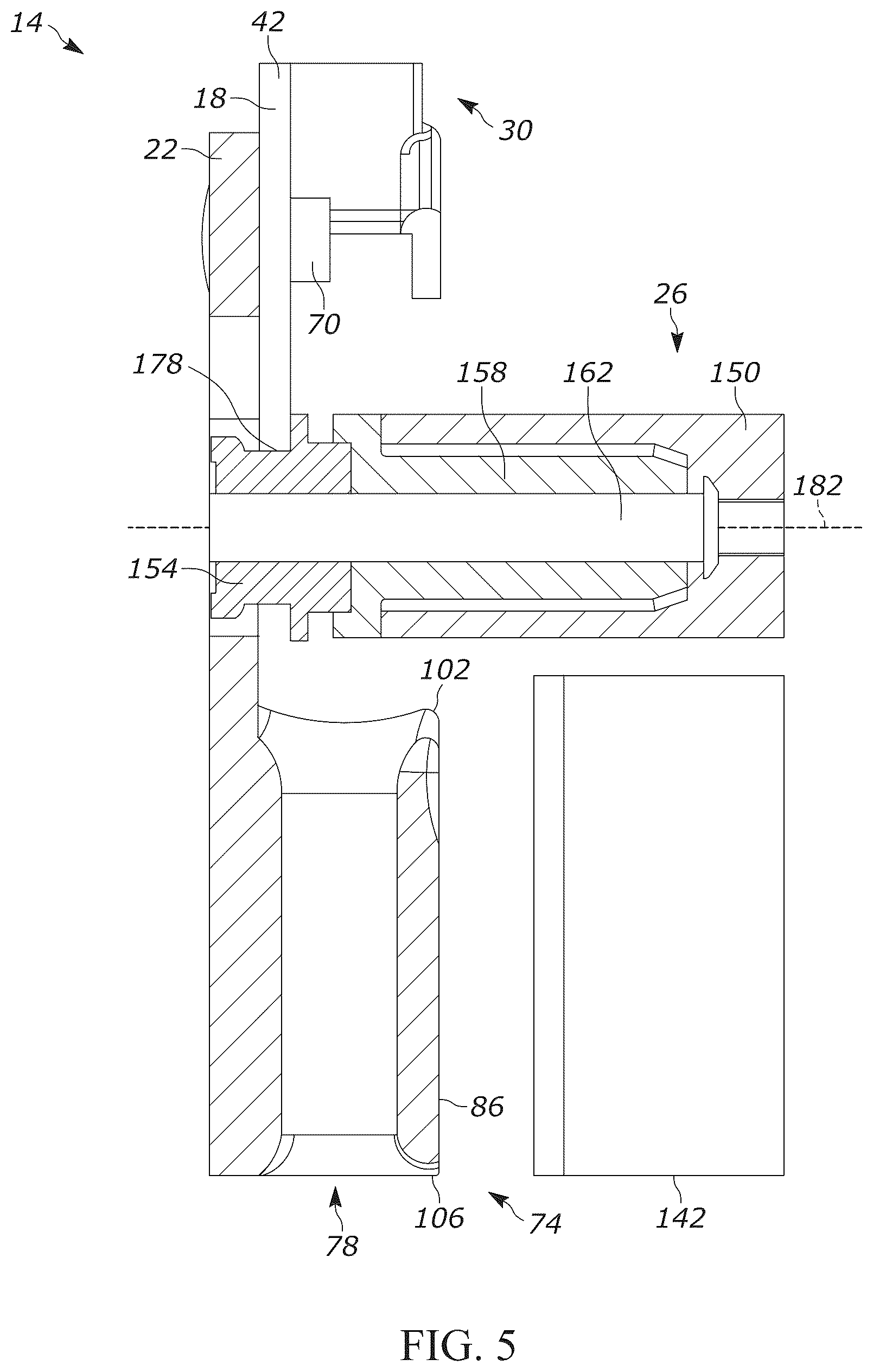 Patent US12134935 Figure 5 – Center drop shade mount