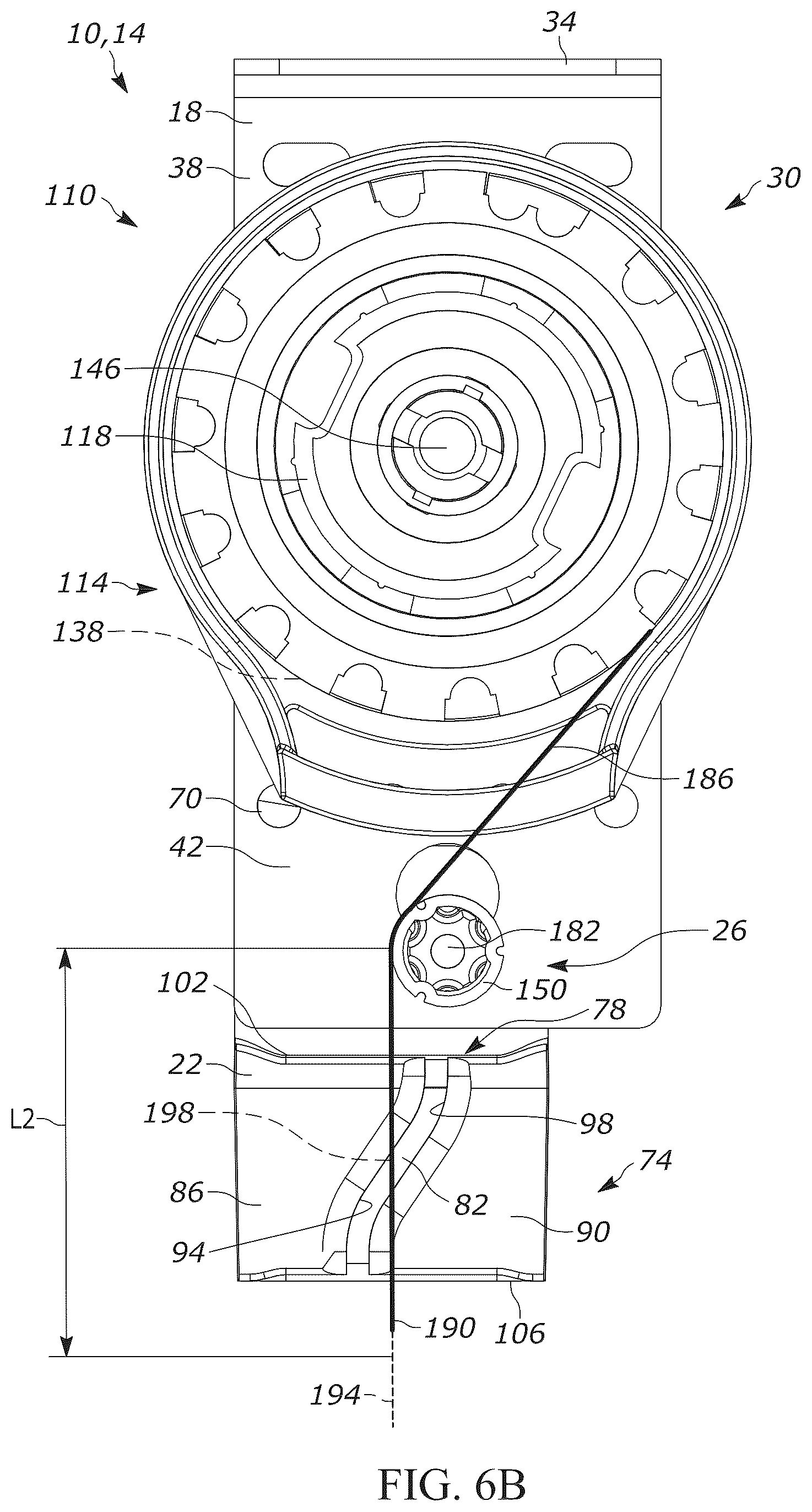 Patent US12134935 Figure 7 – Center drop shade mount