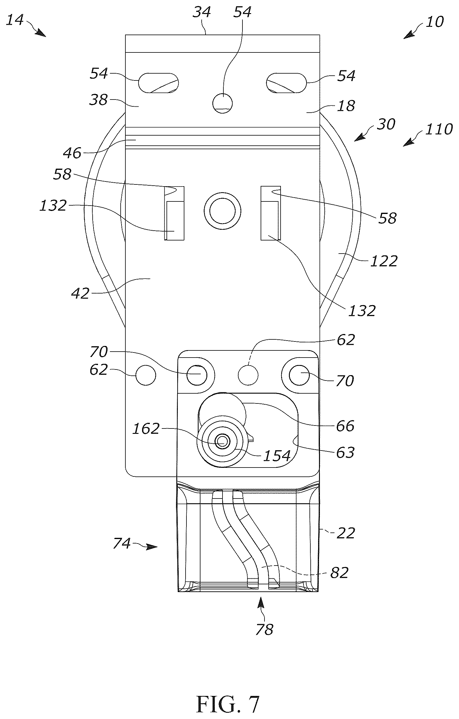 Patent US12134935 Figure 8 – Center drop shade mount