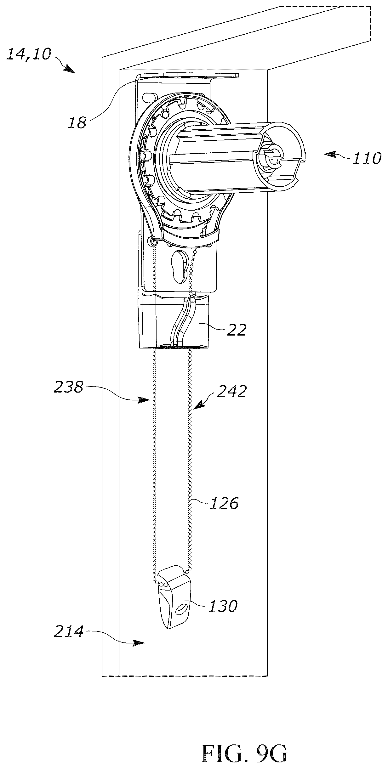 Patent US12134935 Figure 16 – Center drop shade mount