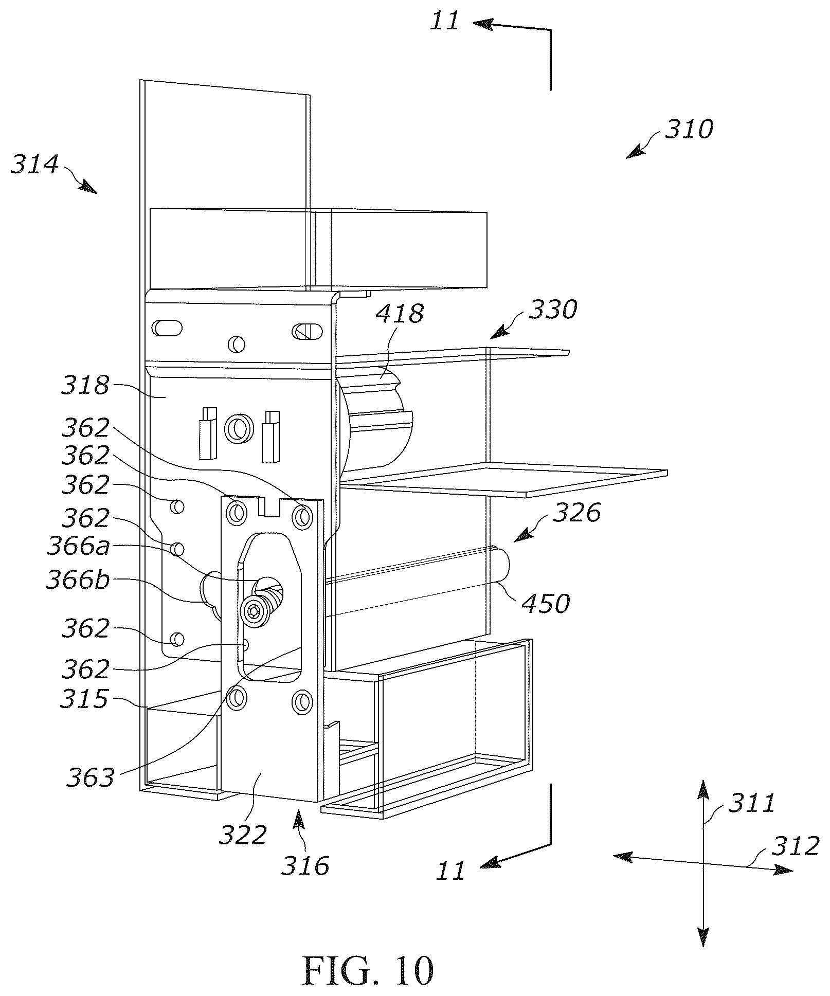 Patent US12134935 Figure 18 – Center drop shade mount