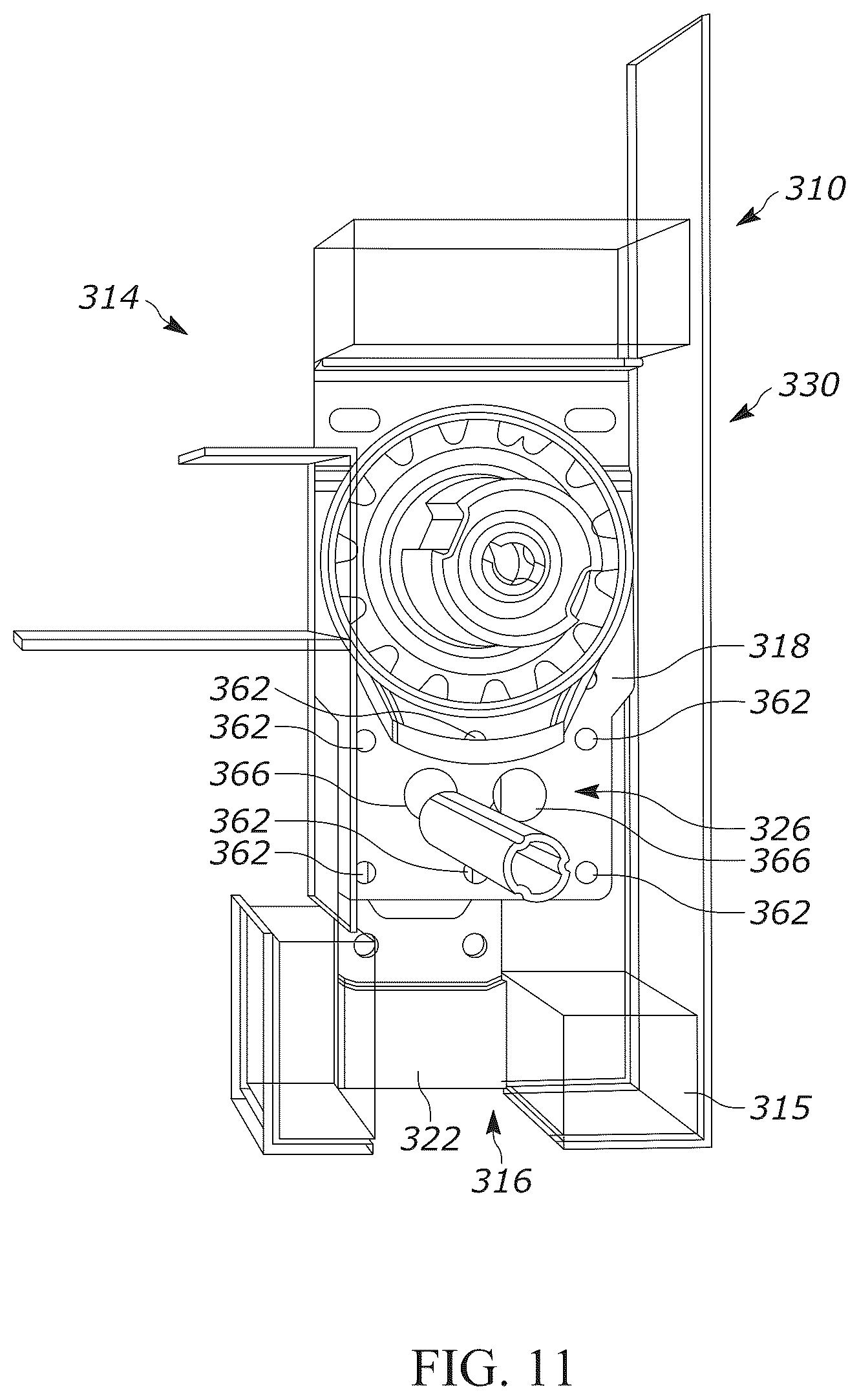 Patent US12134935 Figure 19 – Center drop shade mount