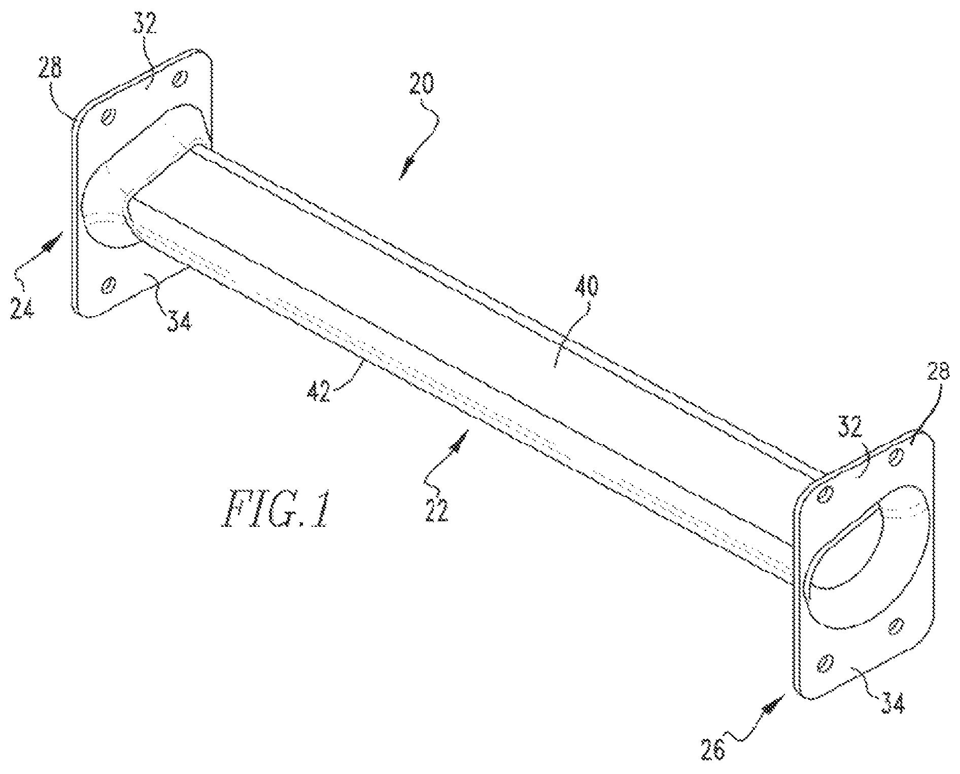 Patent US12134936 Figure 1 – Composite rung for a ladder